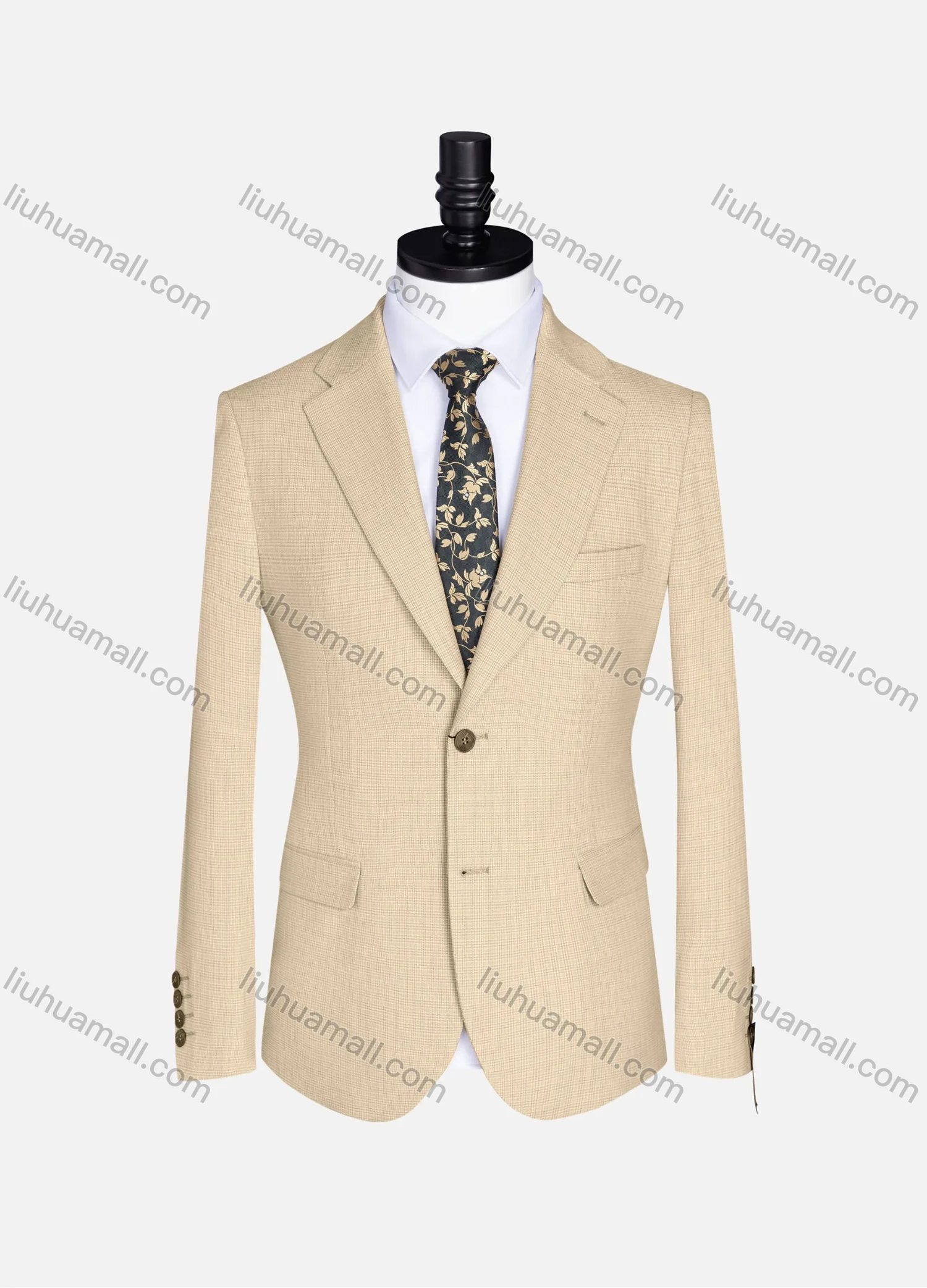 Wholesale Men's Formal Lapel Plain Long Sleeve Two Button Blazer Jackets 718034# - Liuhuamall