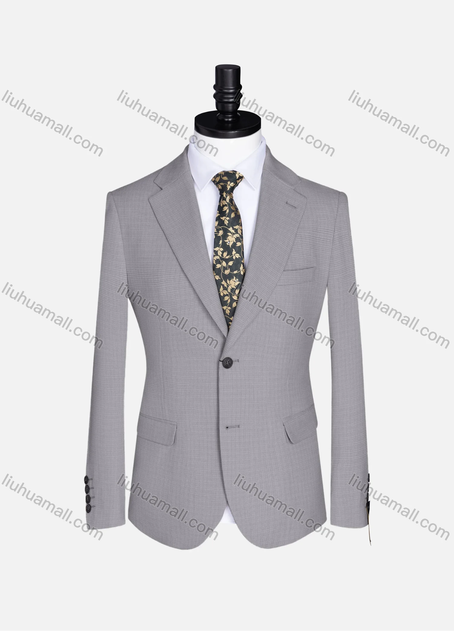 Wholesale Men's Formal Lapel Plain Long Sleeve Two Button Blazer Jackets 718034# - Liuhuamall