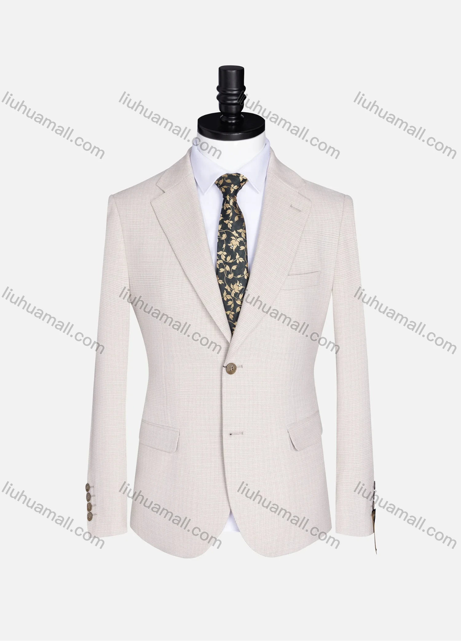 Wholesale Men's Formal Lapel Plain Long Sleeve Two Button Blazer Jackets 718034# - Liuhuamall