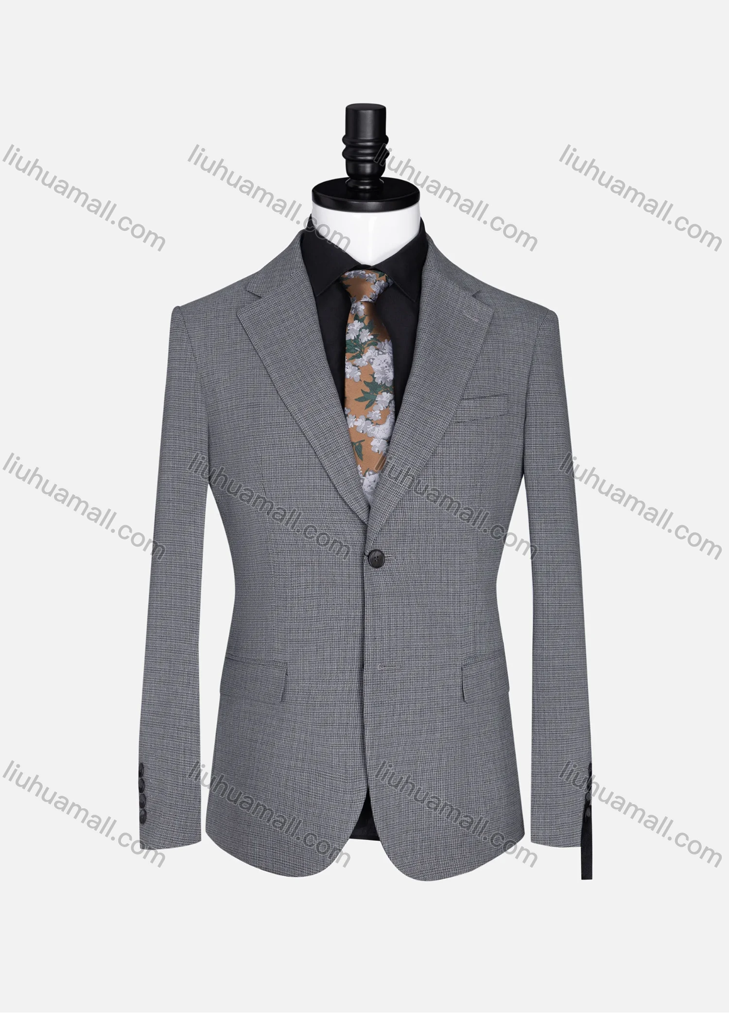Wholesale Men's Formal Lapel Plain Long Sleeve Two Button Blazer Jackets 718034# - Liuhuamall