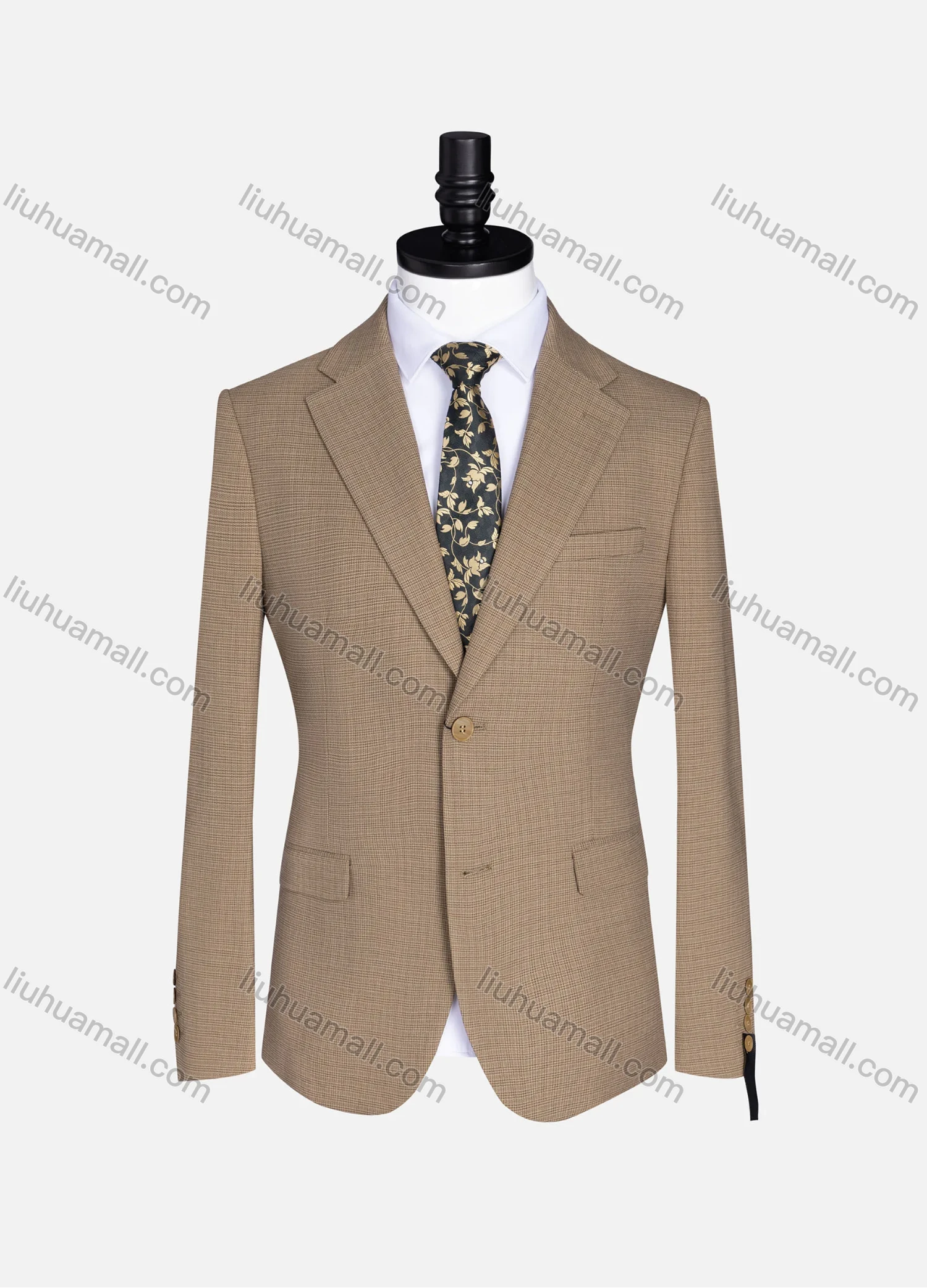 Wholesale Men's Formal Lapel Plain Long Sleeve Two Button Blazer Jackets 718034# - Liuhuamall