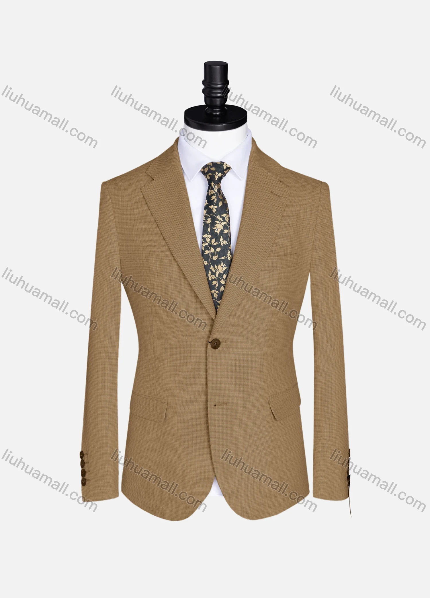 Wholesale Men's Formal Lapel Plain Long Sleeve Two Button Blazer Jackets 718034# - Liuhuamall