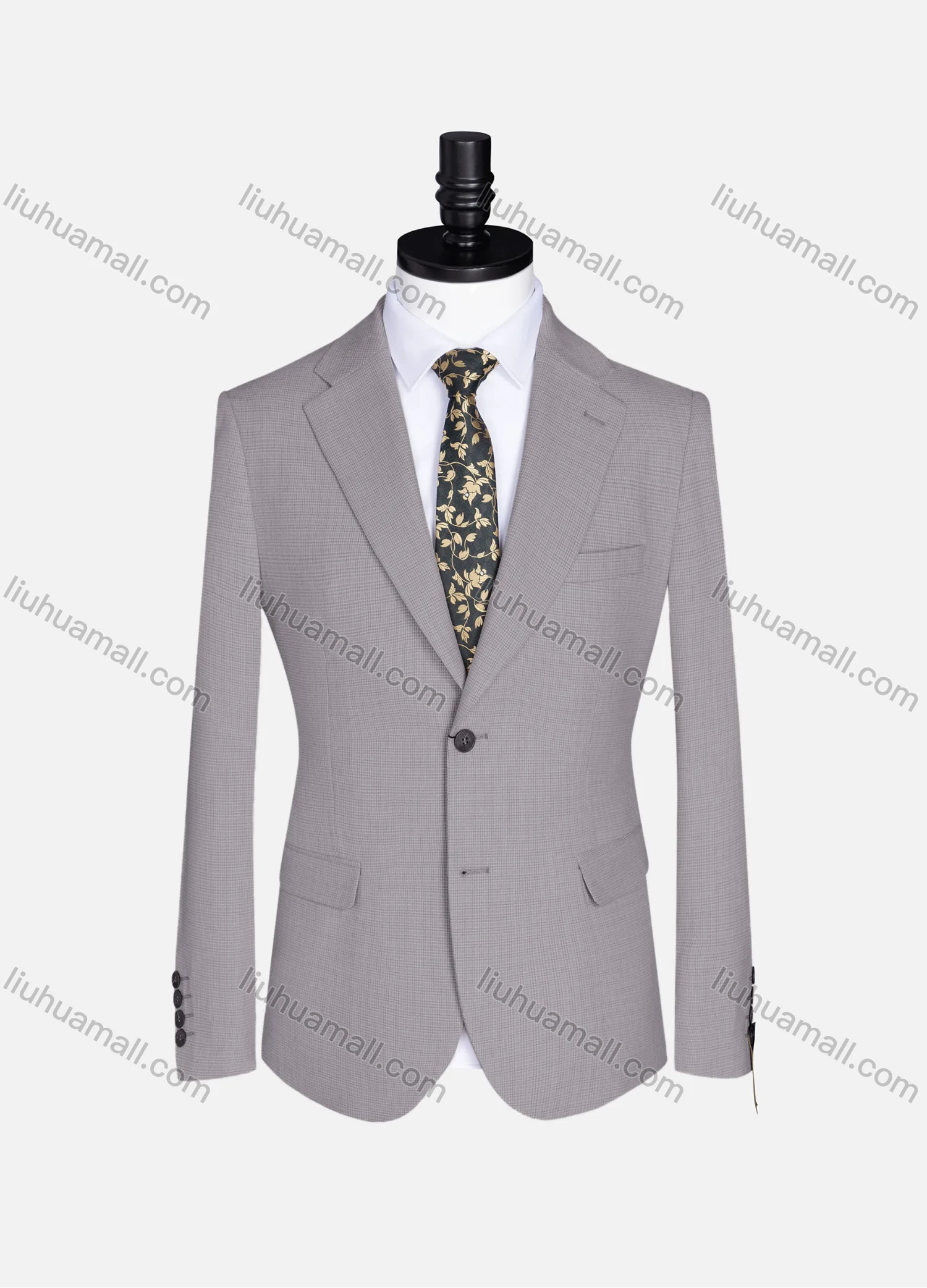 Wholesale Men's Formal Lapel Plain Long Sleeve Two Button Blazer Jackets 718034# - Liuhuamall