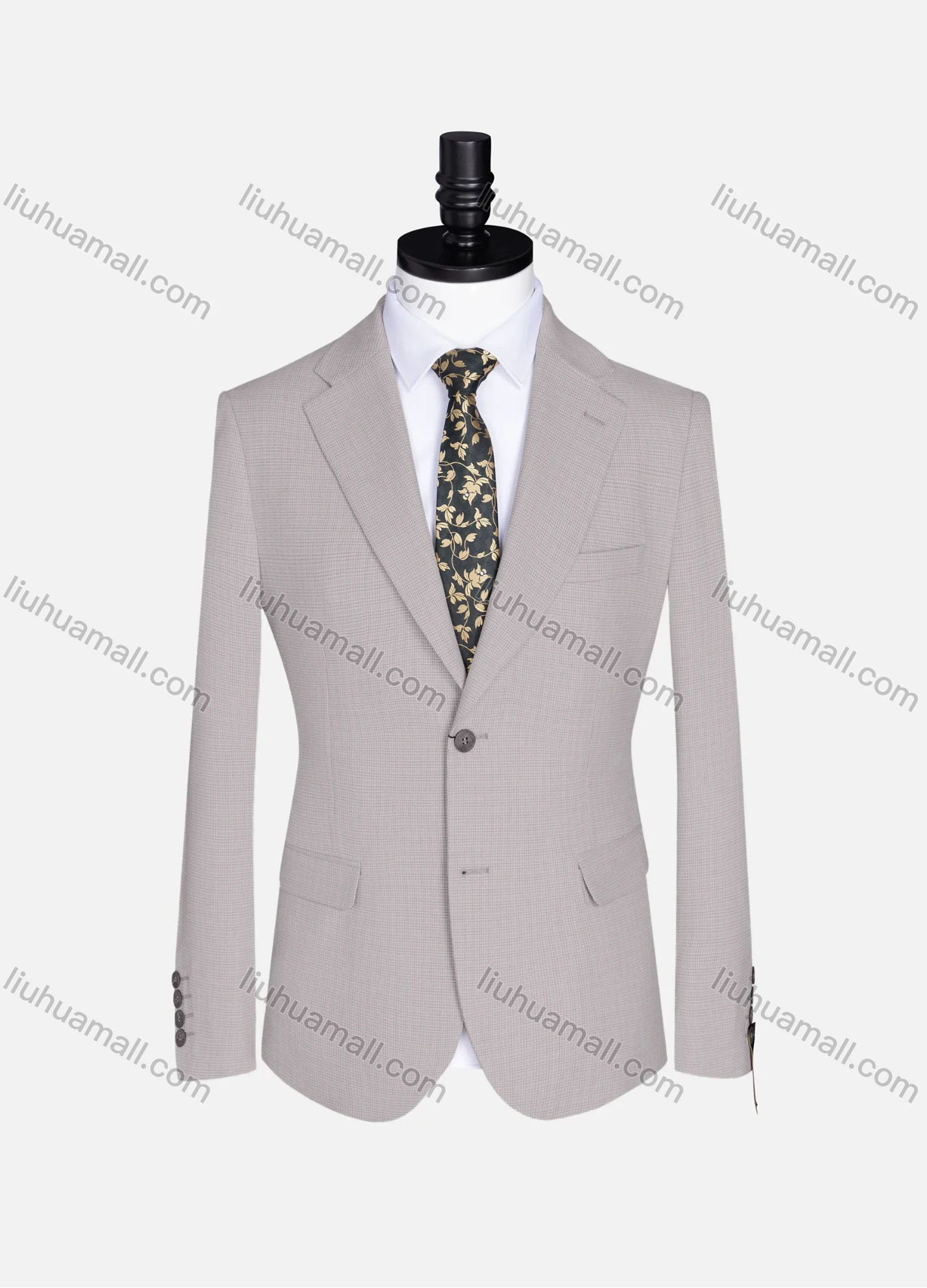 Wholesale Men's Formal Lapel Plain Long Sleeve Two Button Blazer Jackets 718034# - Liuhuamall