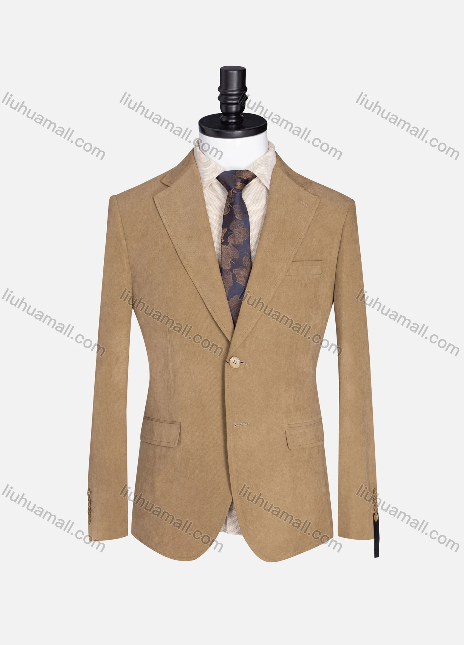 Wholesale Men's Formal Lapel Plain Long Sleeve Two Button Blazer Jackets 718096# - Liuhuamall