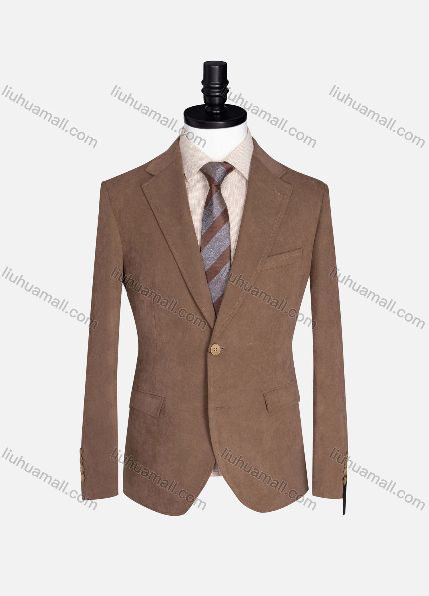 Wholesale Men's Formal Lapel Plain Long Sleeve Two Button Blazer Jackets 718096# - Liuhuamall