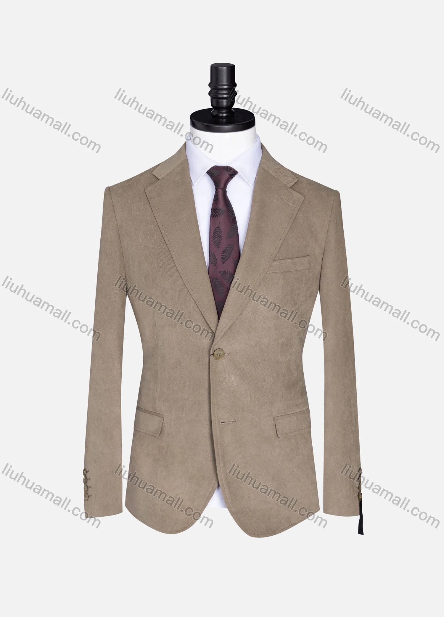 Wholesale Men's Formal Lapel Plain Long Sleeve Two Button Blazer Jackets 718096# - Liuhuamall