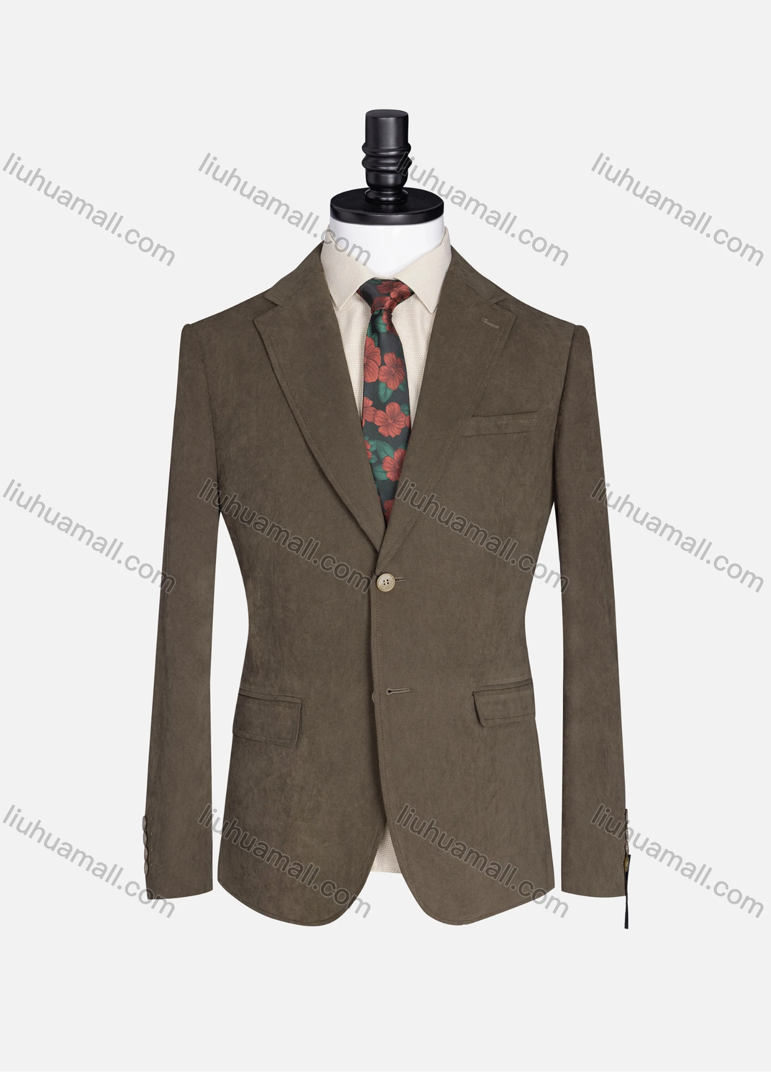 Wholesale Men's Formal Lapel Plain Long Sleeve Two Button Blazer Jackets 718096# - Liuhuamall