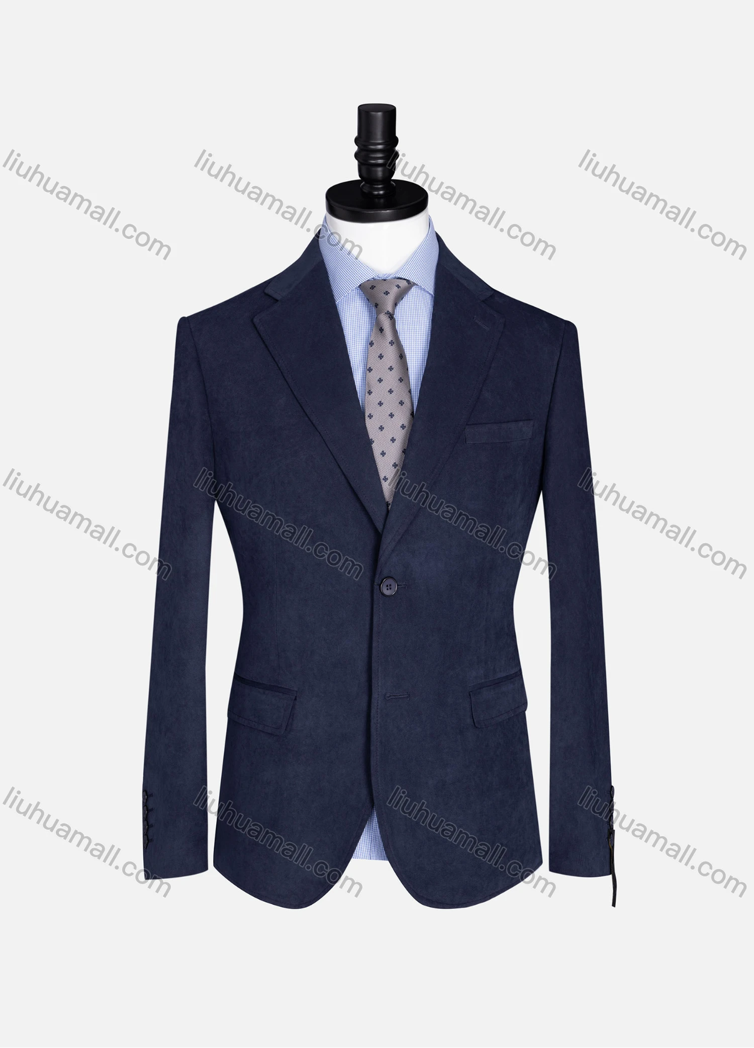 Wholesale Men's Formal Lapel Plain Long Sleeve Two Button Blazer Jackets 718096# - Liuhuamall