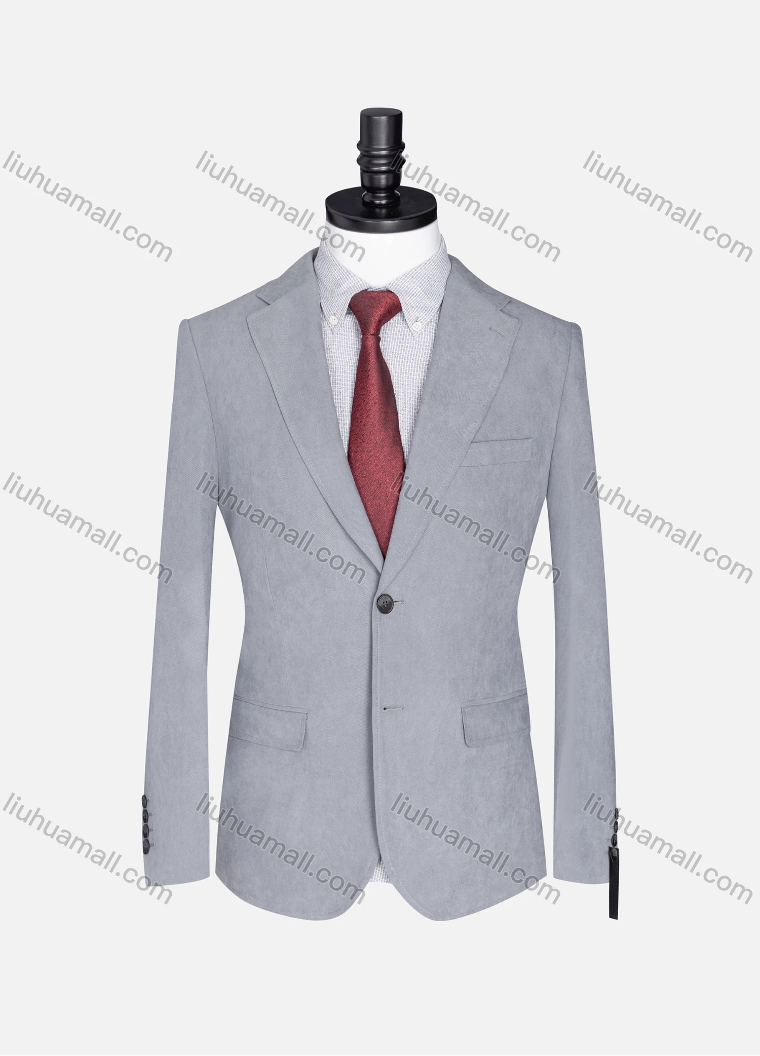 Wholesale Men's Formal Lapel Plain Long Sleeve Two Button Blazer Jackets 718096# - Liuhuamall