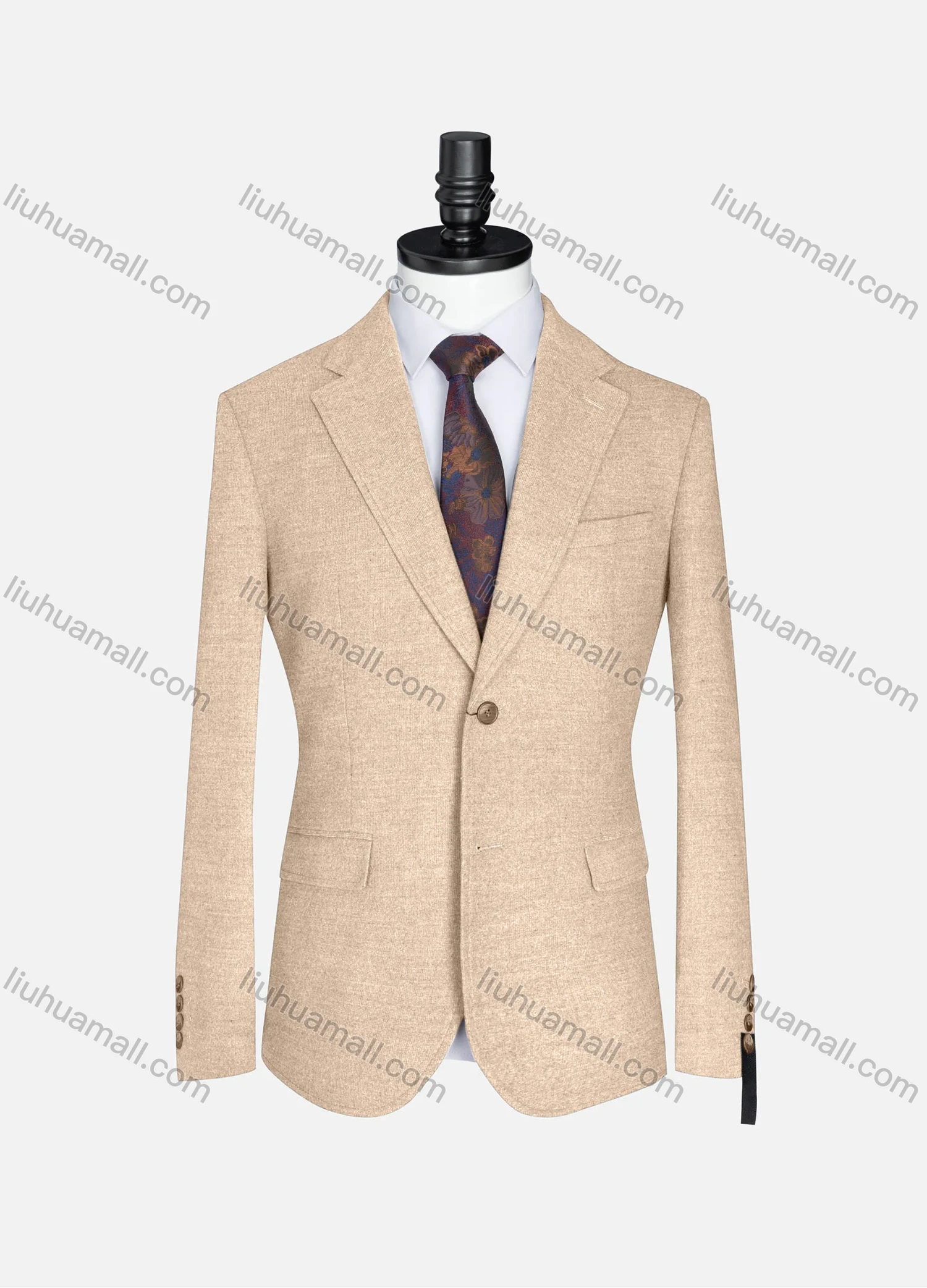 Wholesale Men's Formal Lapel Plain Long Sleeve Two Button Blazer Jackets 723520# - Liuhuamall