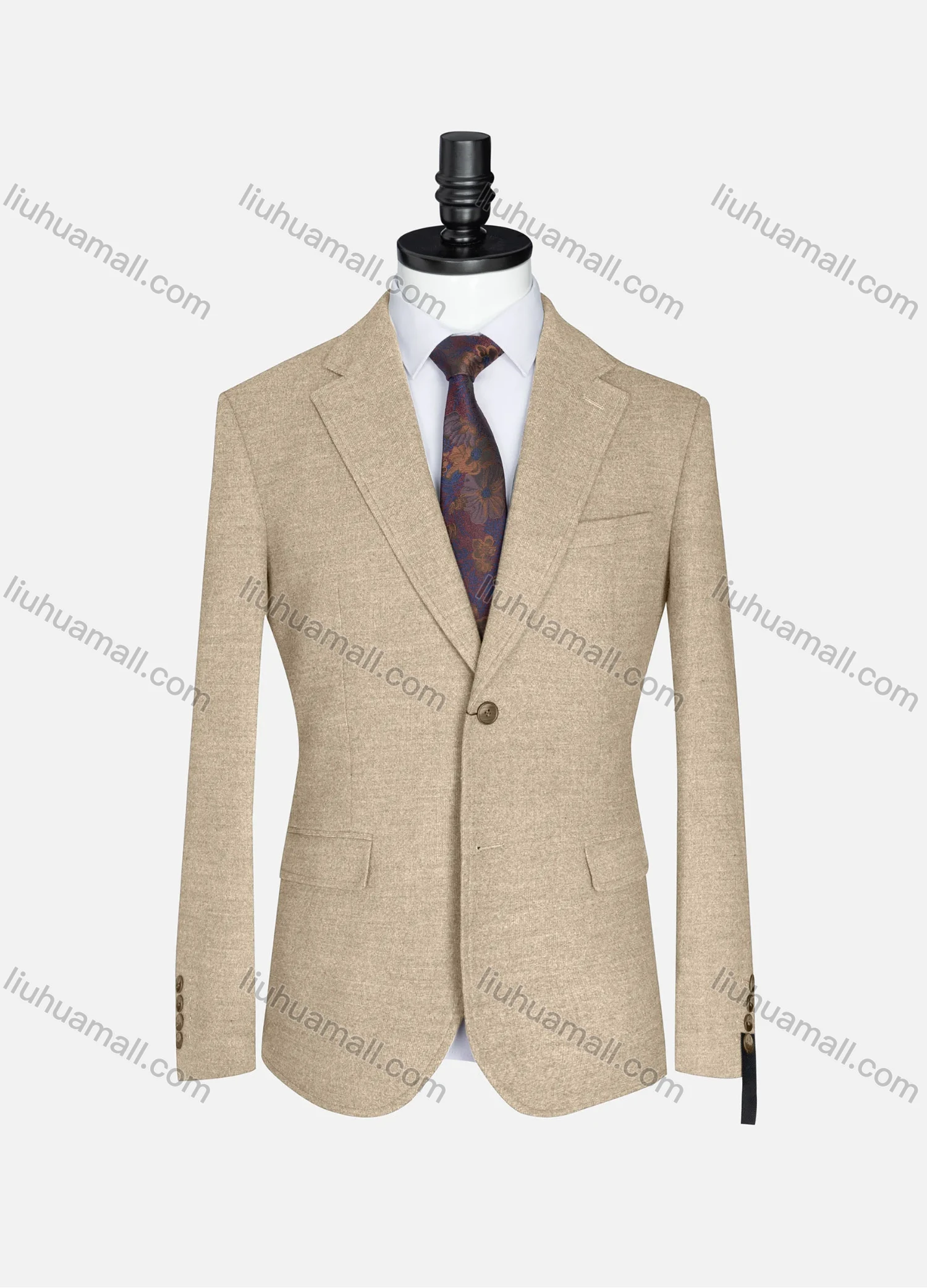 Wholesale Men's Formal Lapel Plain Long Sleeve Two Button Blazer Jackets 723520# - Liuhuamall