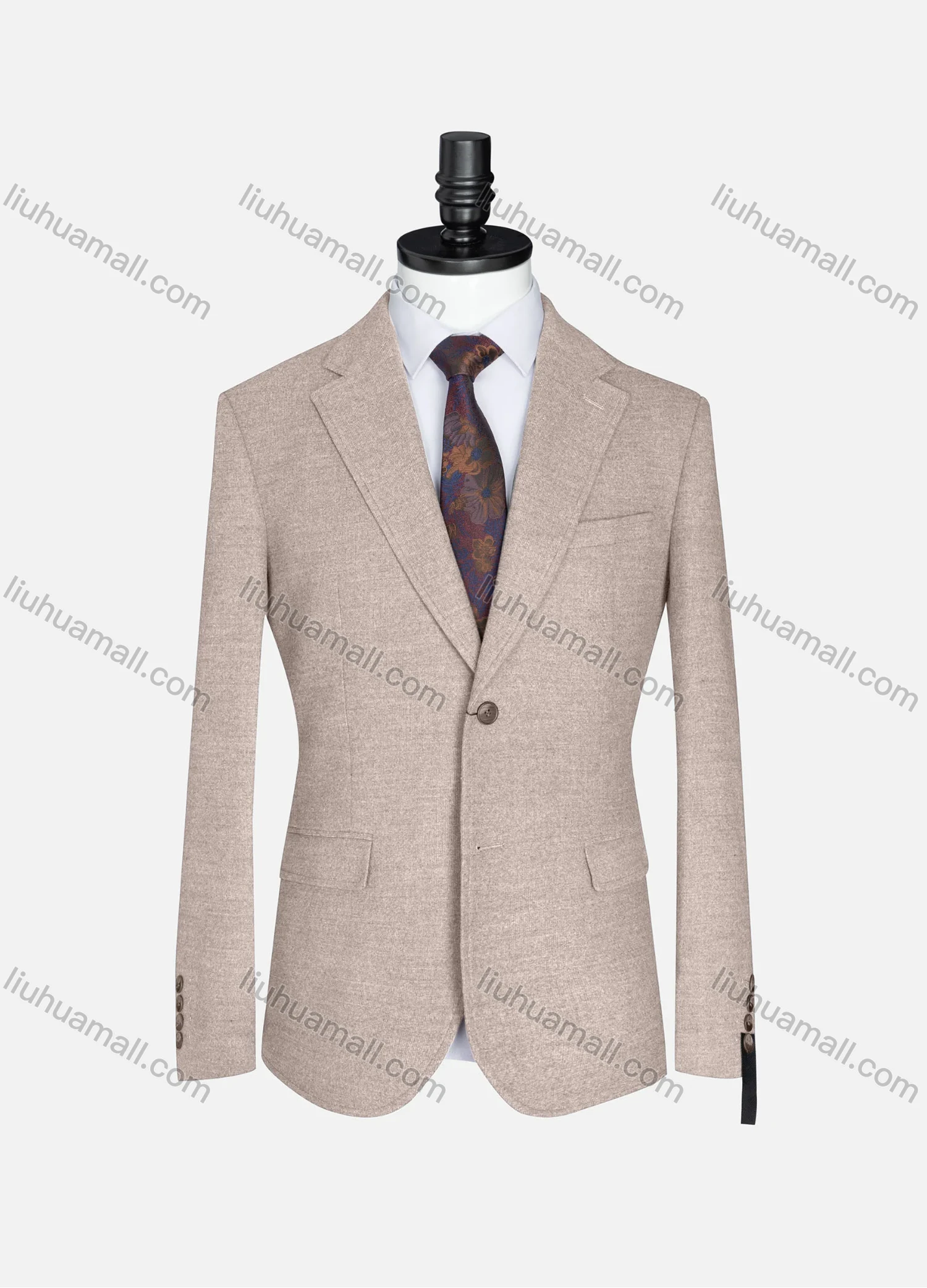Wholesale Men's Formal Lapel Plain Long Sleeve Two Button Blazer Jackets 723520# - Liuhuamall