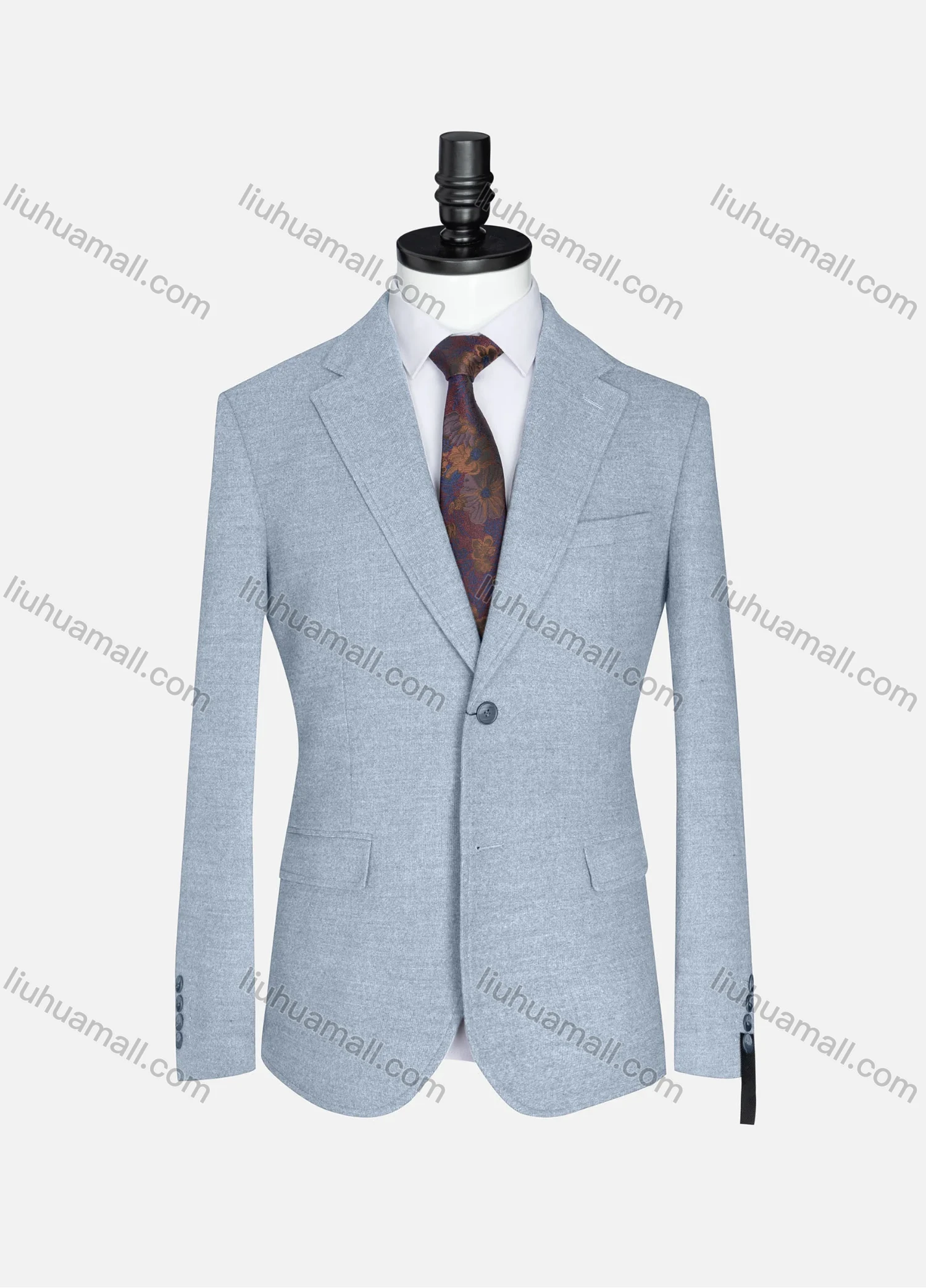 Wholesale Men's Formal Lapel Plain Long Sleeve Two Button Blazer Jackets 723520# - Liuhuamall