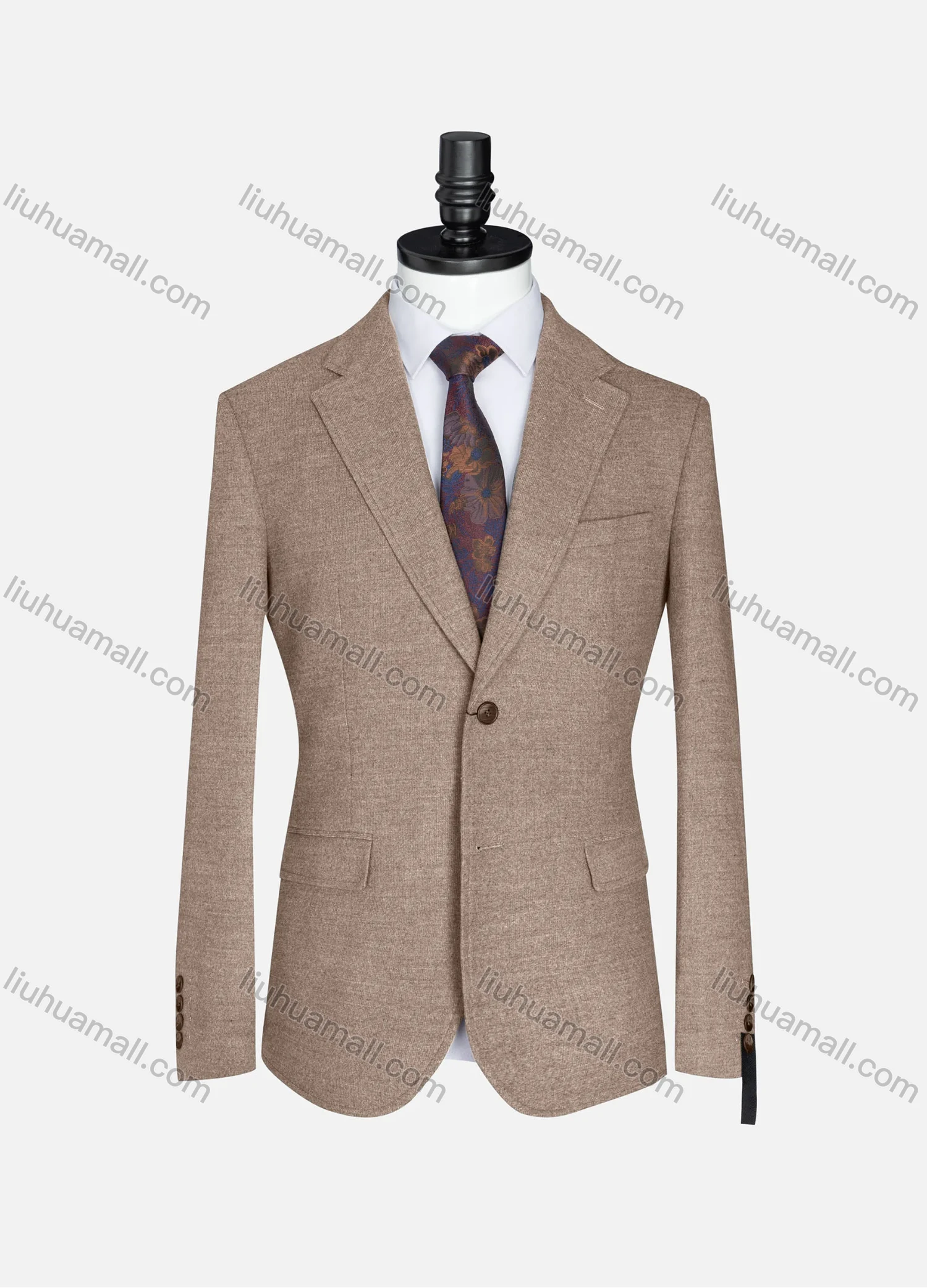 Wholesale Men's Formal Lapel Plain Long Sleeve Two Button Blazer Jackets 723520# - Liuhuamall