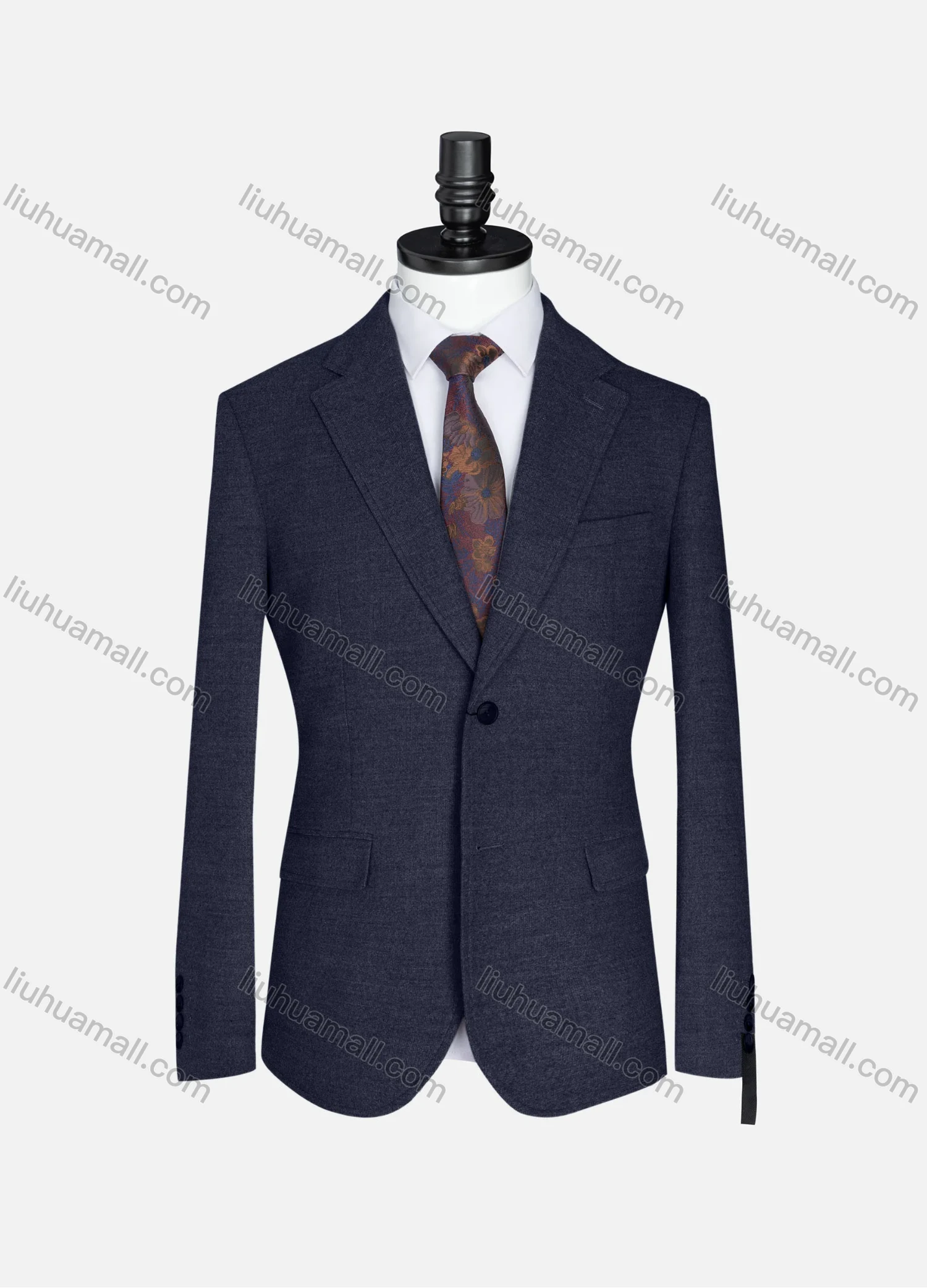 Wholesale Men's Formal Lapel Plain Long Sleeve Two Button Blazer Jackets 723520# - Liuhuamall