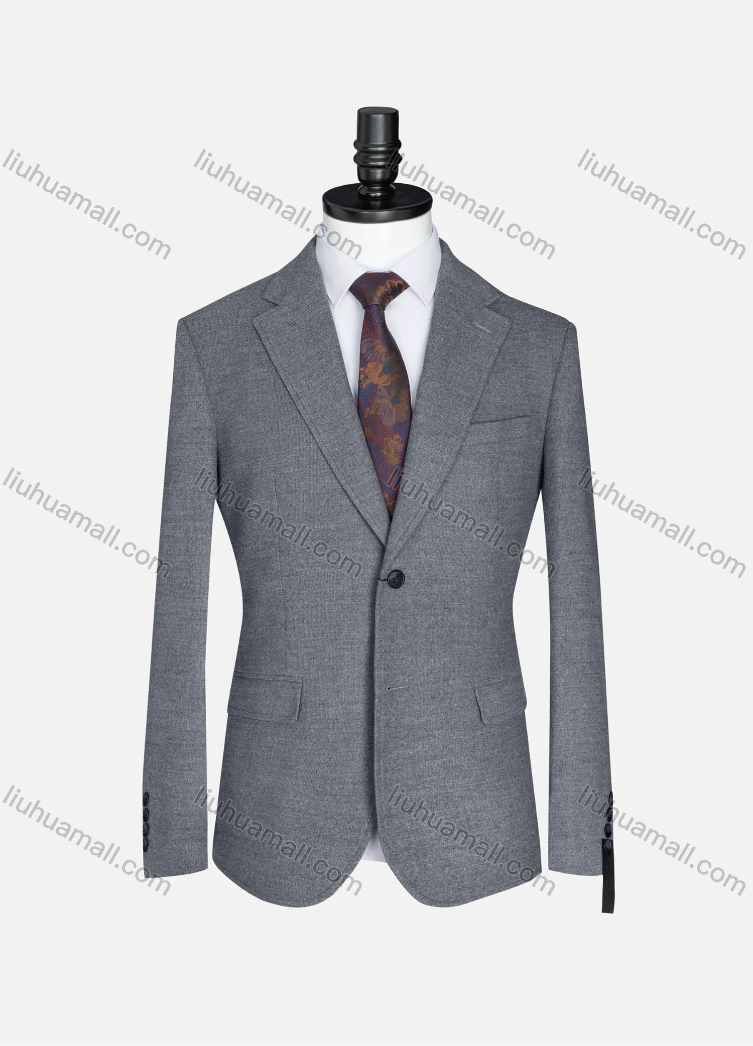 Wholesale Men's Formal Lapel Plain Long Sleeve Two Button Blazer Jackets 723520# - Liuhuamall