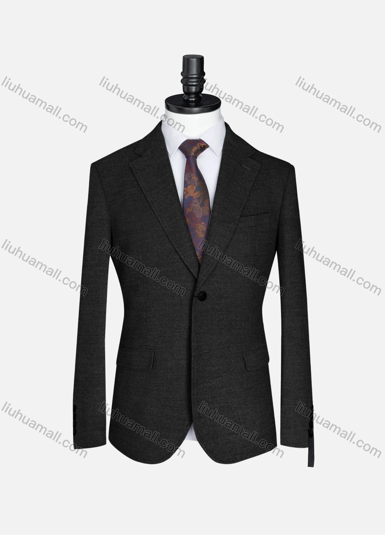 Wholesale Men's Formal Lapel Plain Long Sleeve Two Button Blazer Jackets 723520# - Liuhuamall