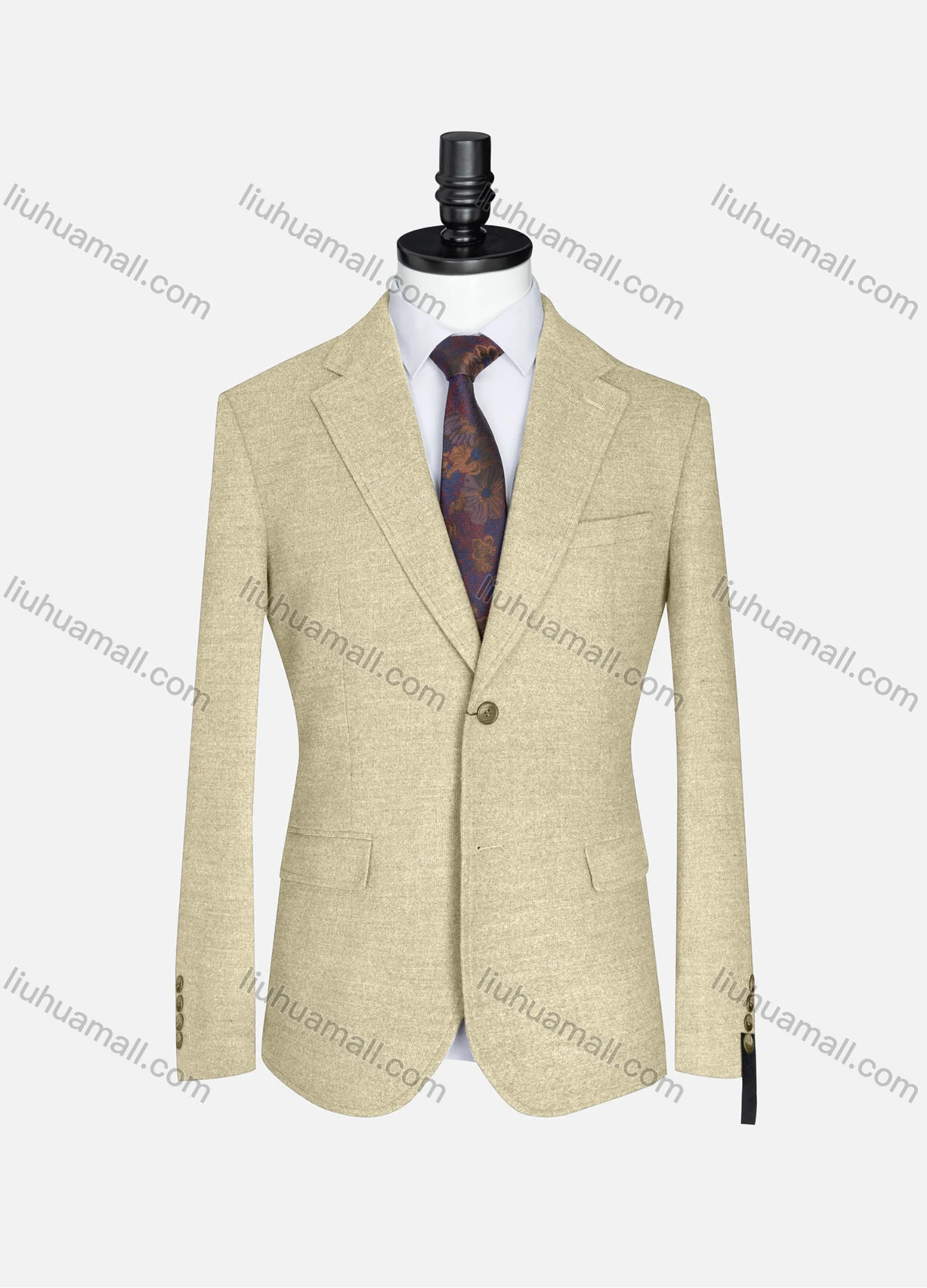 Wholesale Men's Formal Lapel Plain Long Sleeve Two Button Blazer Jackets 723520# - Liuhuamall