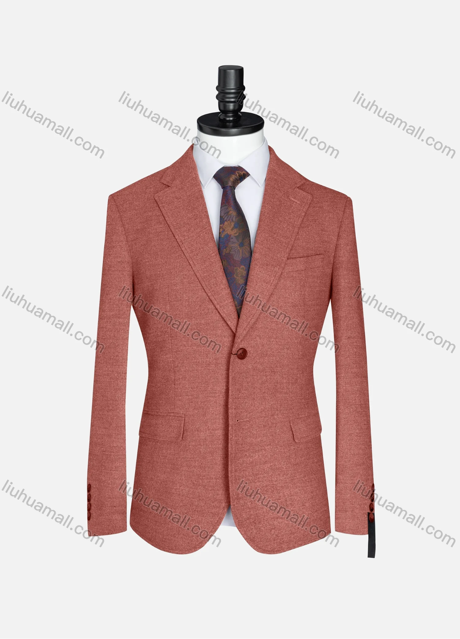 Wholesale Men's Formal Lapel Plain Long Sleeve Two Button Blazer Jackets 723520# - Liuhuamall