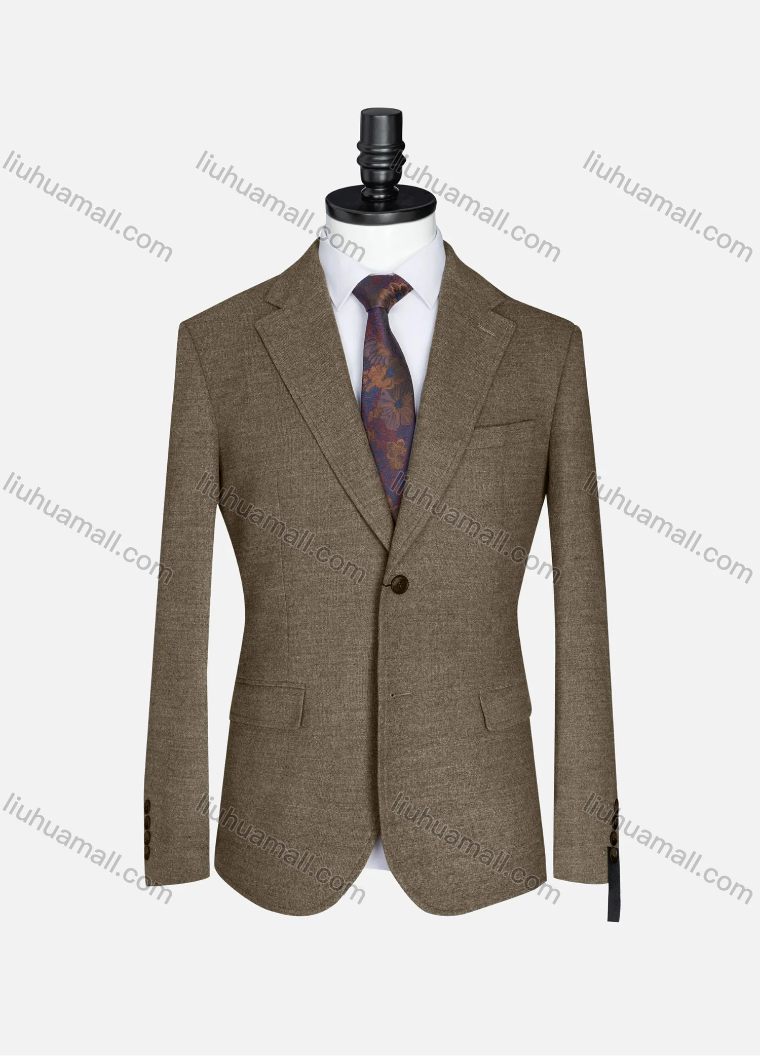 Wholesale Men's Formal Lapel Plain Long Sleeve Two Button Blazer Jackets 723520# - Liuhuamall