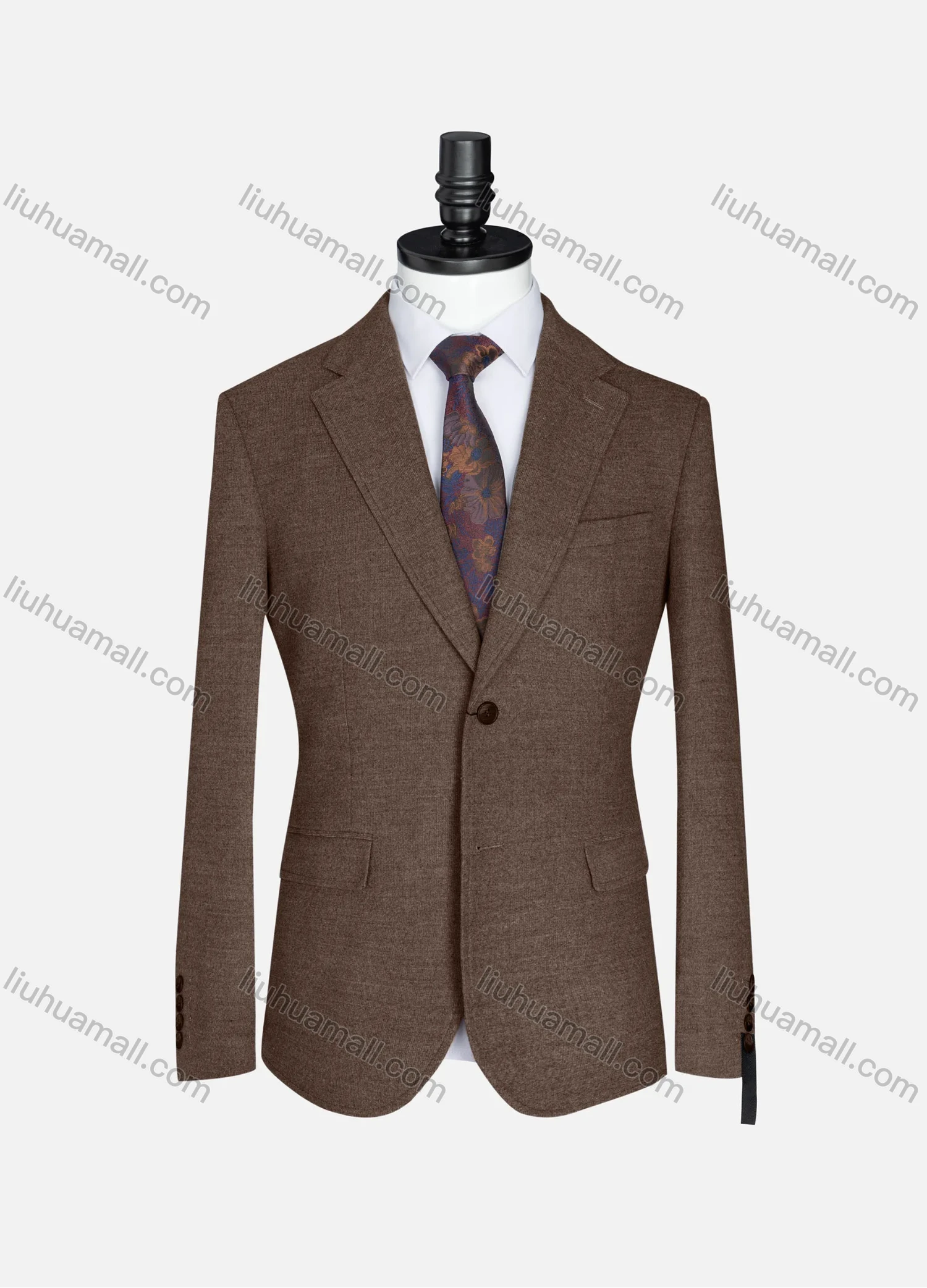 Wholesale Men's Formal Lapel Plain Long Sleeve Two Button Blazer Jackets 723520# - Liuhuamall