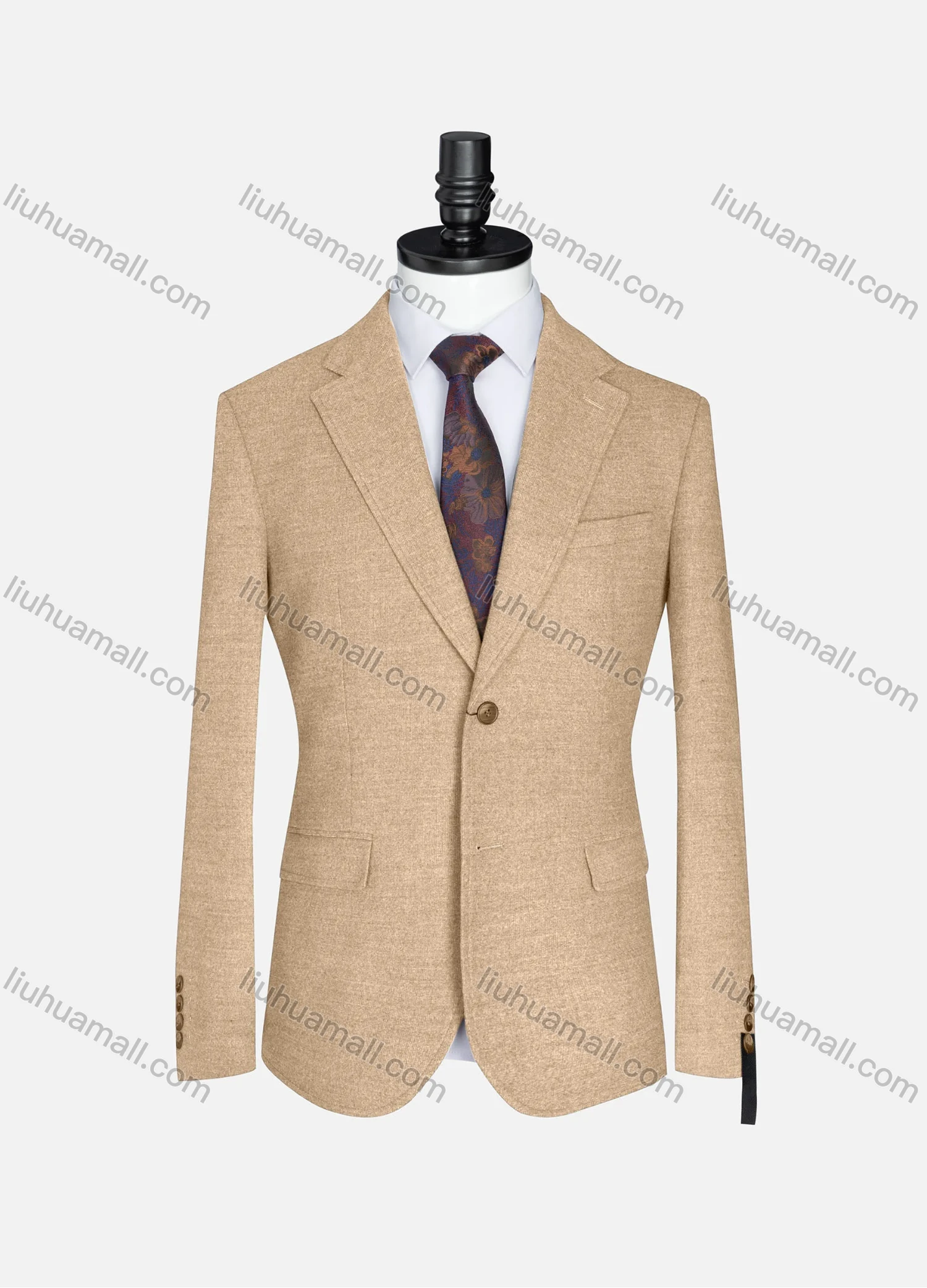 Wholesale Men's Formal Lapel Plain Long Sleeve Two Button Blazer Jackets 723520# - Liuhuamall