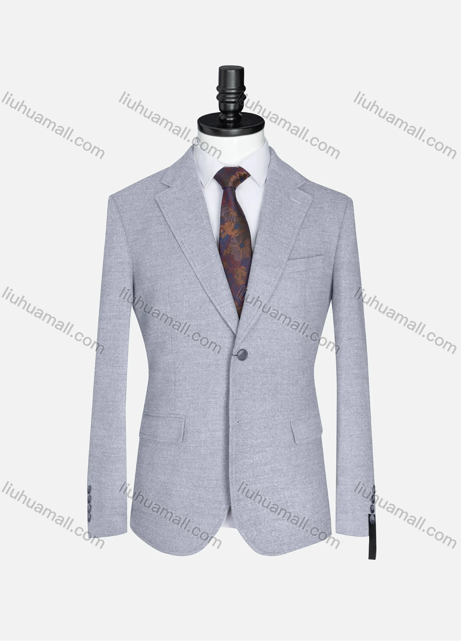 Wholesale Men's Formal Lapel Plain Long Sleeve Two Button Blazer Jackets 723520# - Liuhuamall