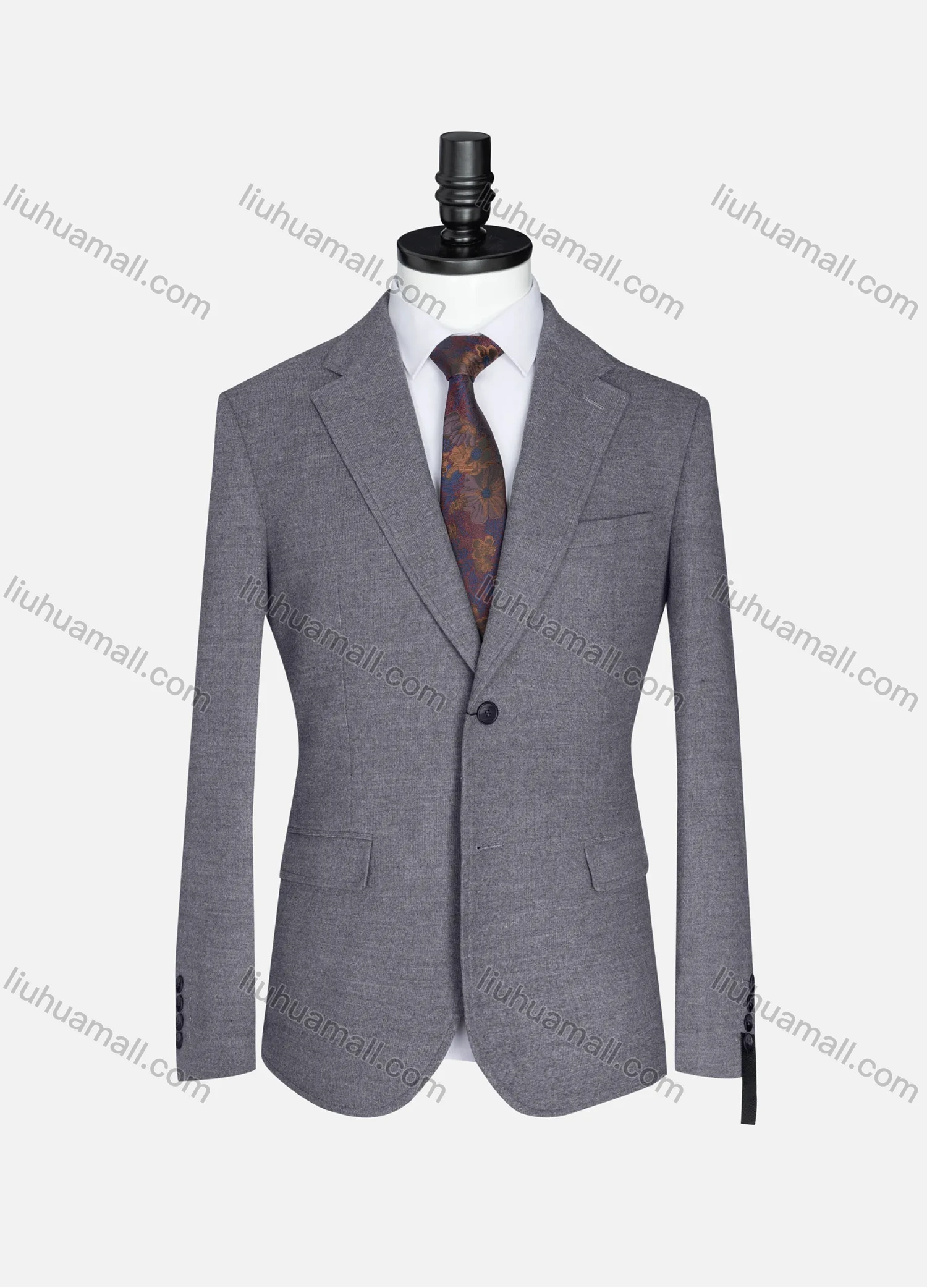 Wholesale Men's Formal Lapel Plain Long Sleeve Two Button Blazer Jackets 723520# - Liuhuamall