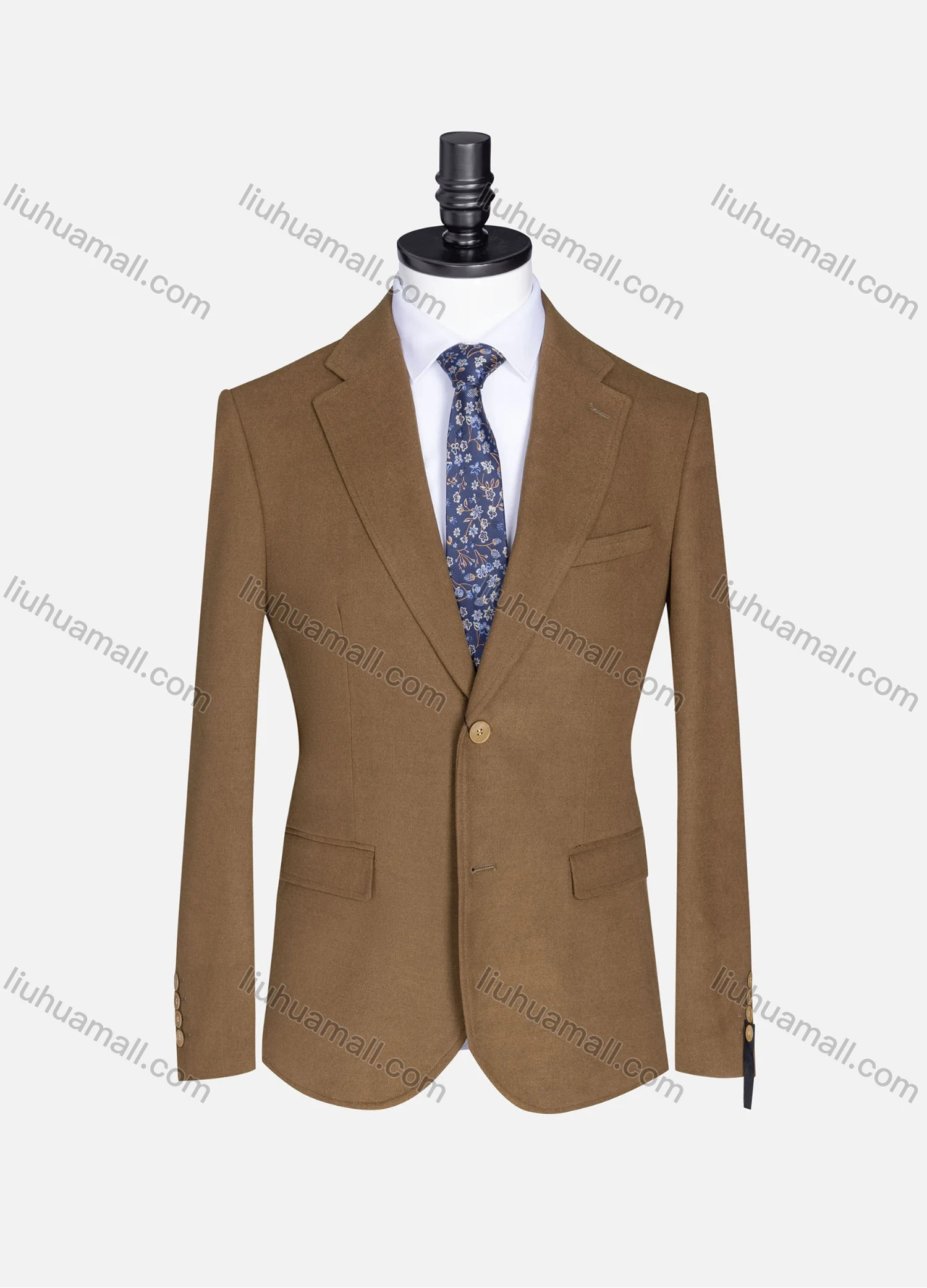 Wholesale Men's Formal Lapel Plain Long Sleeve Two Button Blazer Jackets 723520# - Liuhuamall