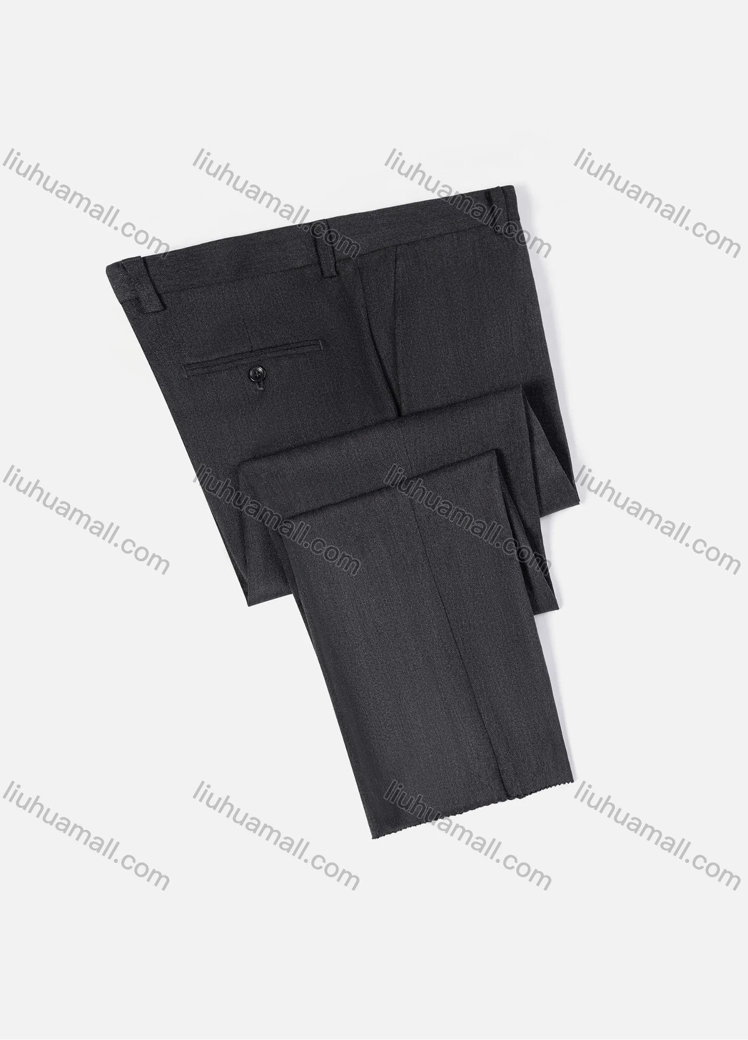 Wholesale Men's Formal Business Plain Ankle Length Straight Leg Suit Pants 722# - Liuhuamall