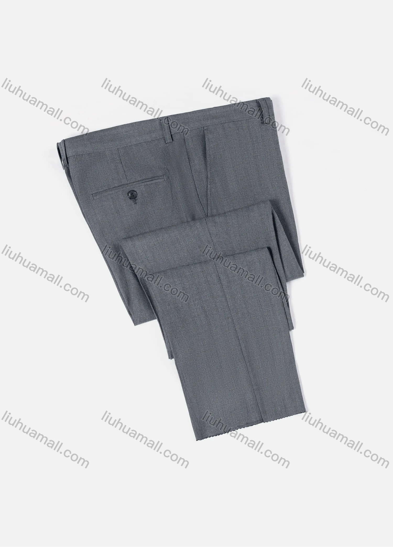 Wholesale Men's Formal Business Plain Ankle Length Straight Leg Suit Pants 722# - Liuhuamall