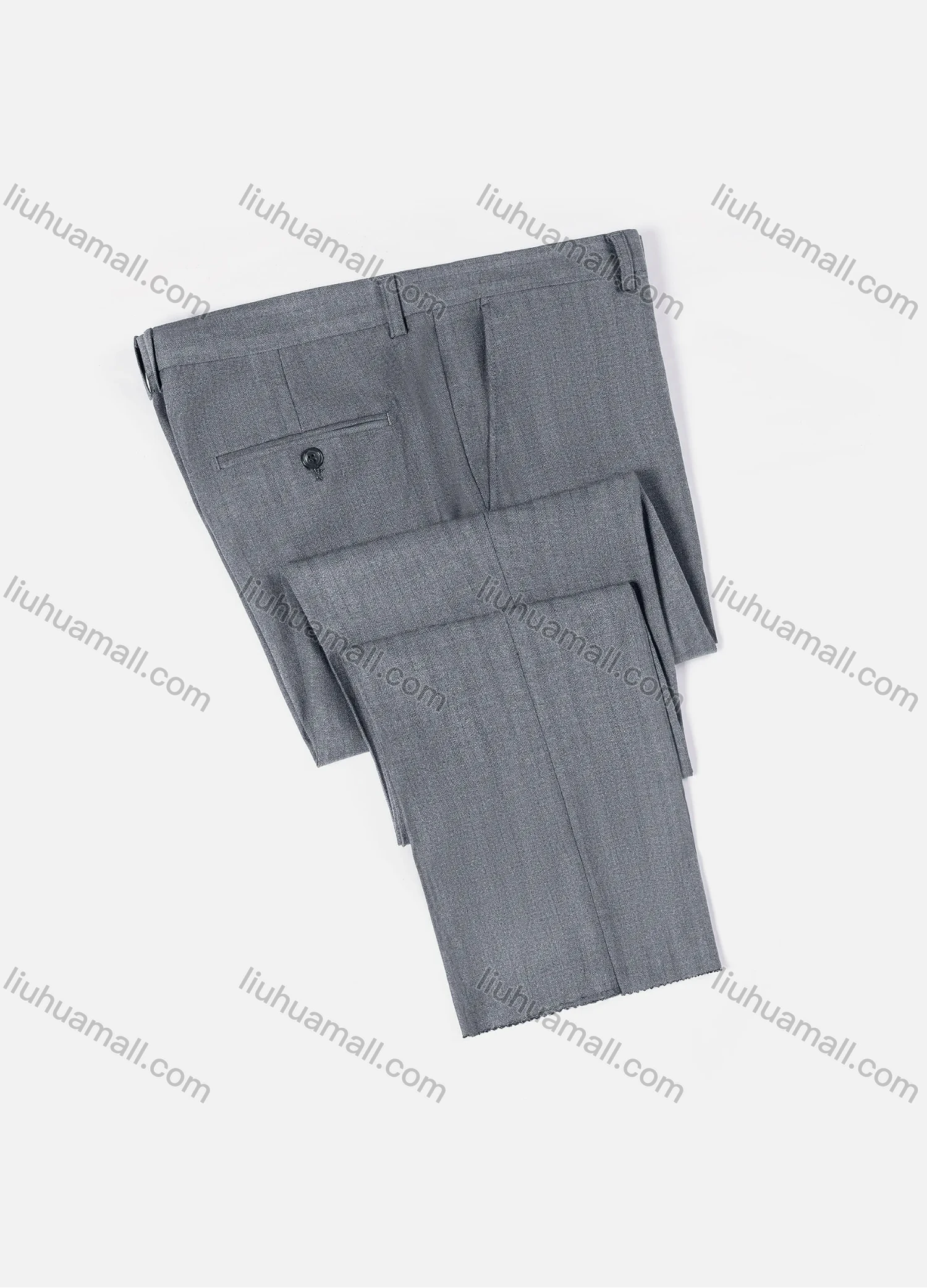 Wholesale Men's Formal Business Plain Ankle Length Straight Leg Suit Pants 722# - Liuhuamall