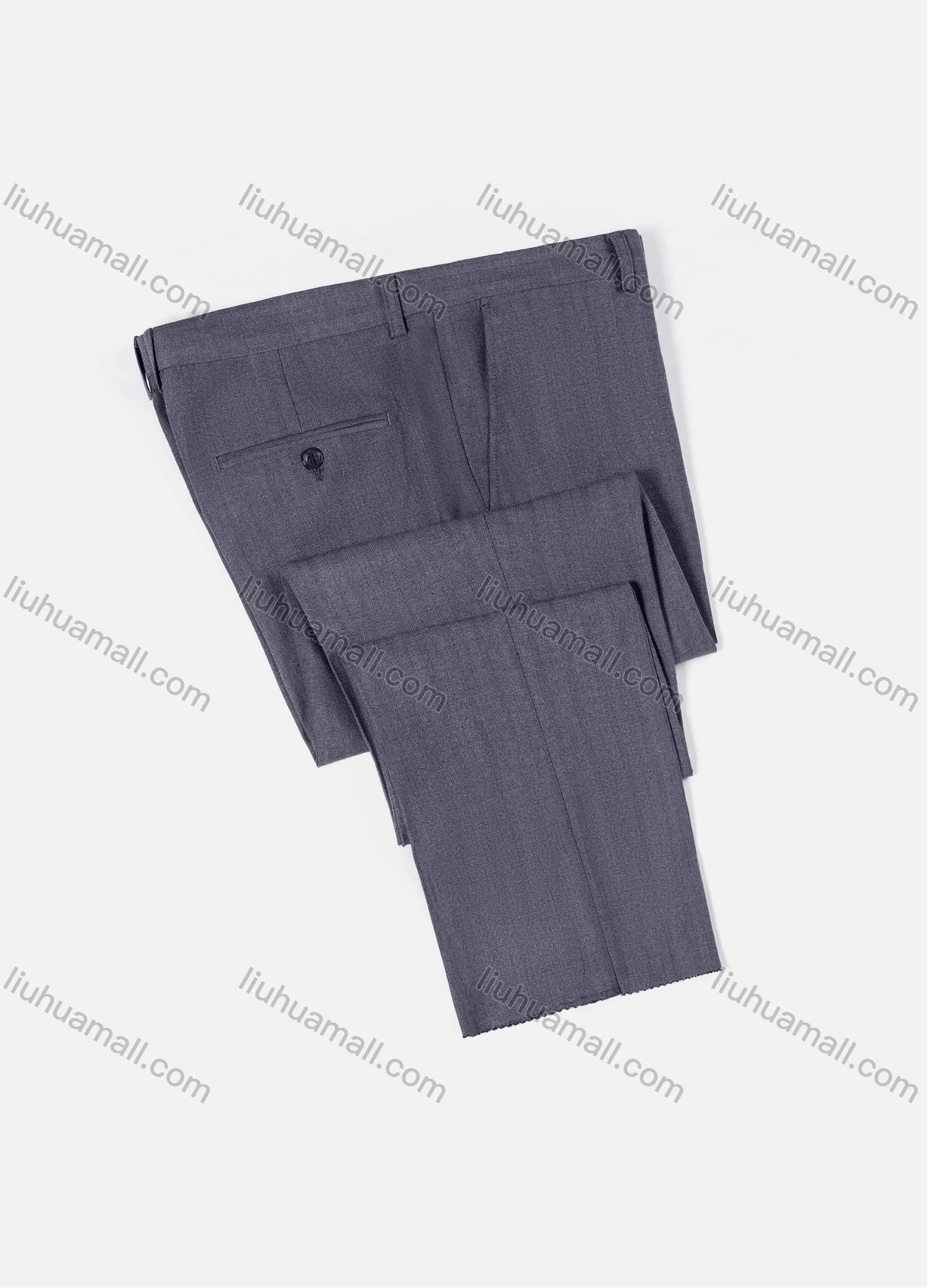 Wholesale Men's Formal Business Plain Ankle Length Straight Leg Suit Pants 722# - Liuhuamall