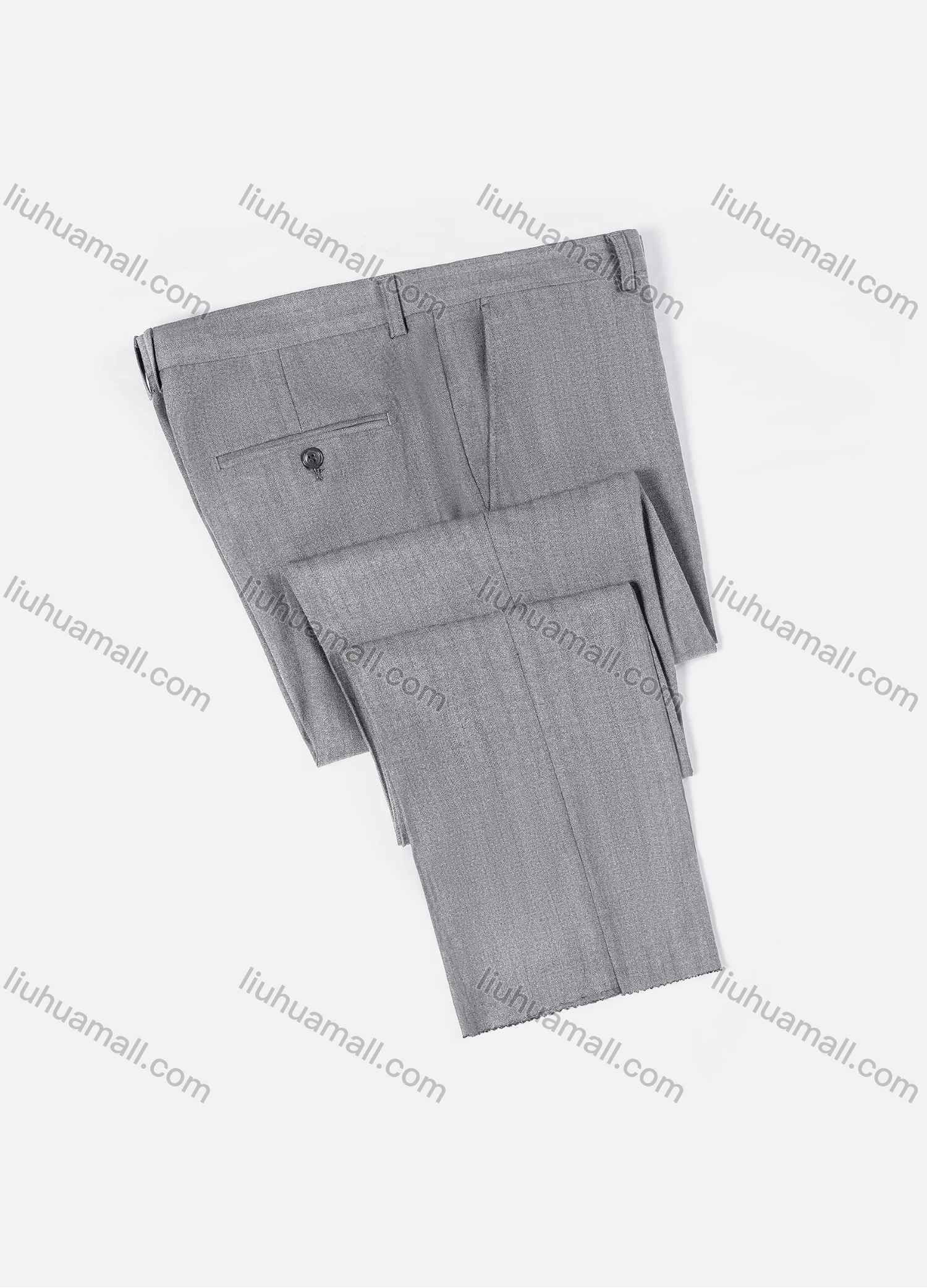 Wholesale Men's Formal Business Plain Ankle Length Straight Leg Suit Pants 722# - Liuhuamall