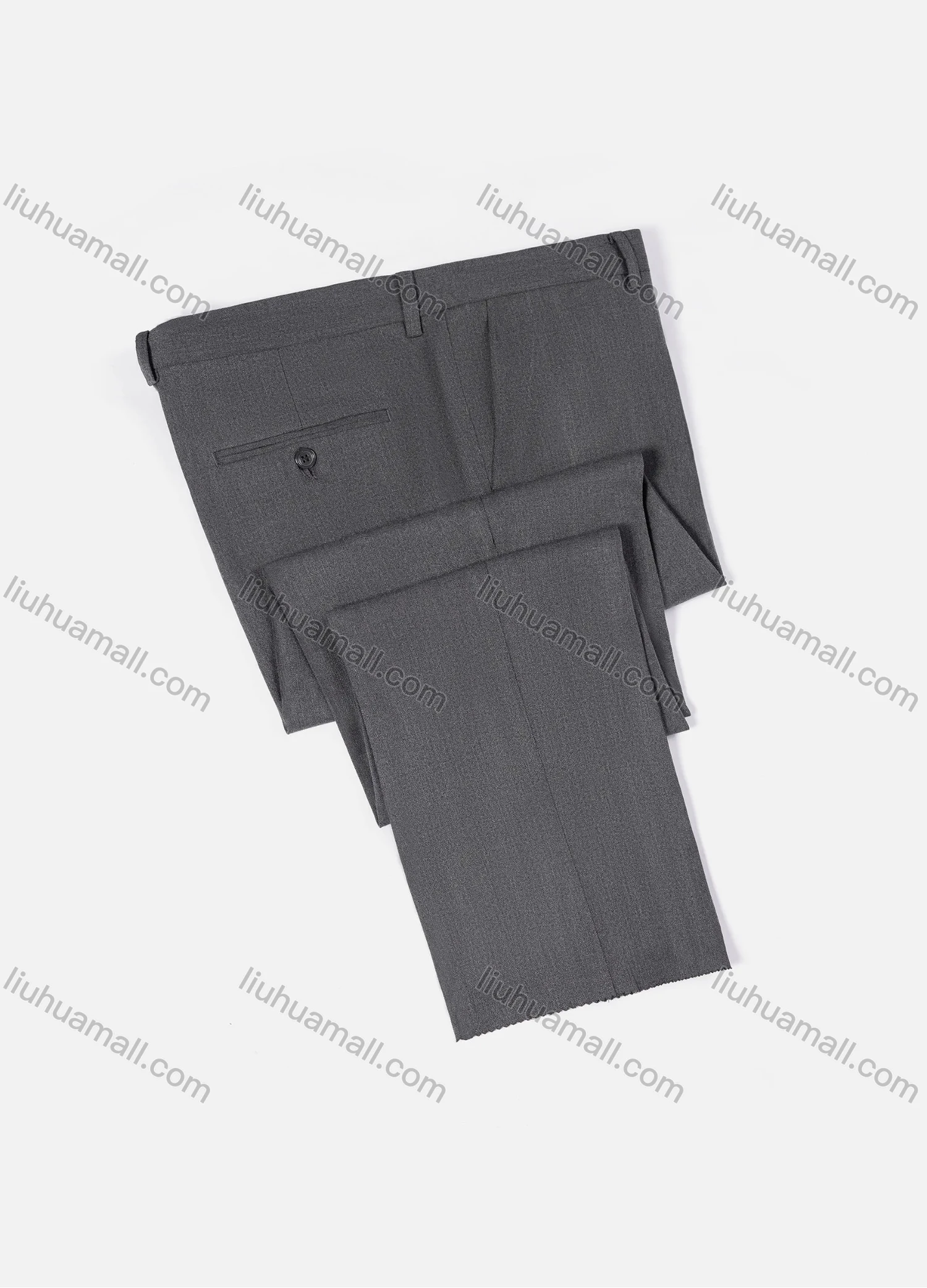 Wholesale Men's Formal Business Plain Ankle Length Straight Leg Suit Pants 722# - Liuhuamall