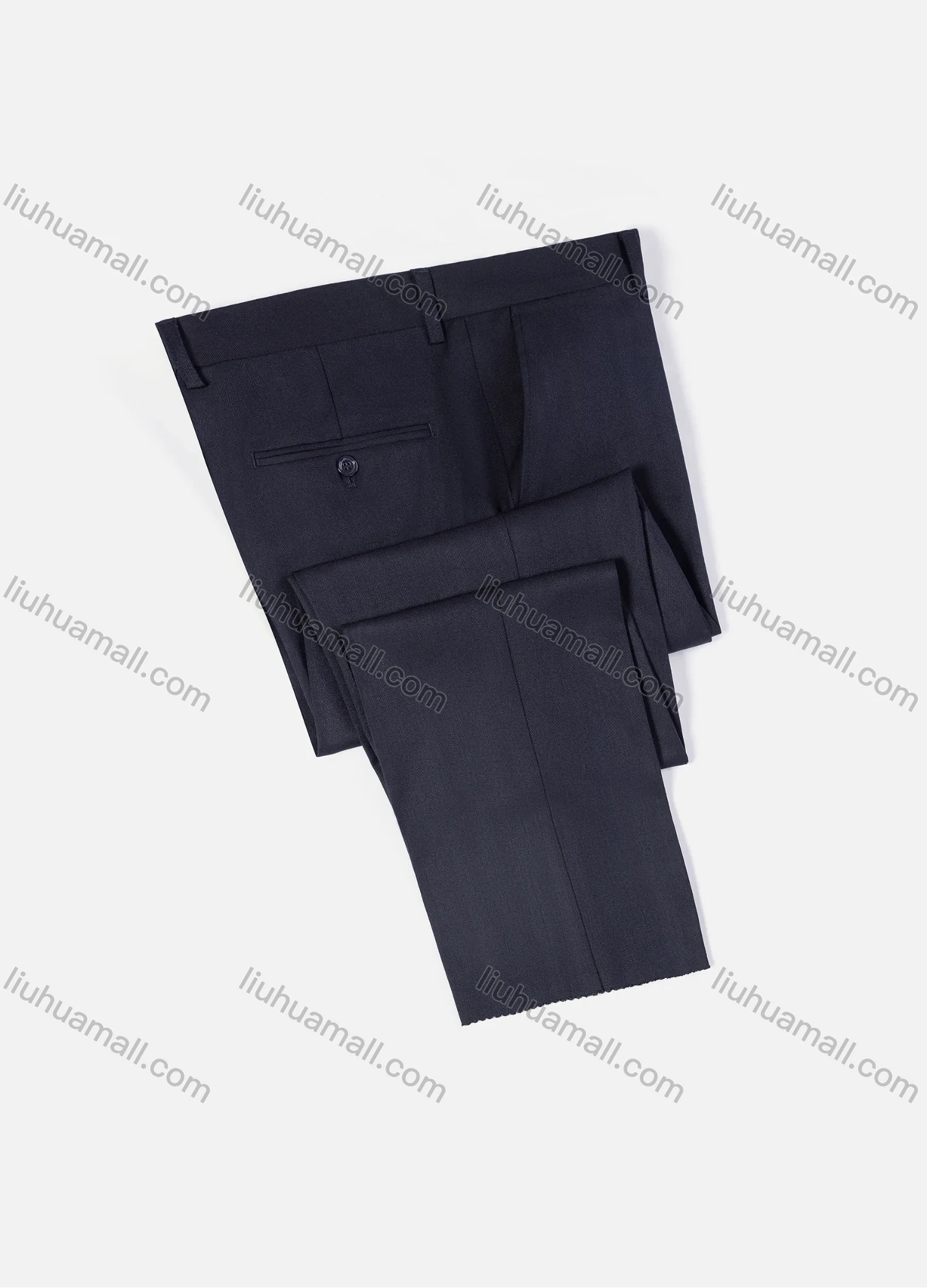 Wholesale Men's Formal Business Plain Ankle Length Straight Leg Suit Pants 722# - Liuhuamall