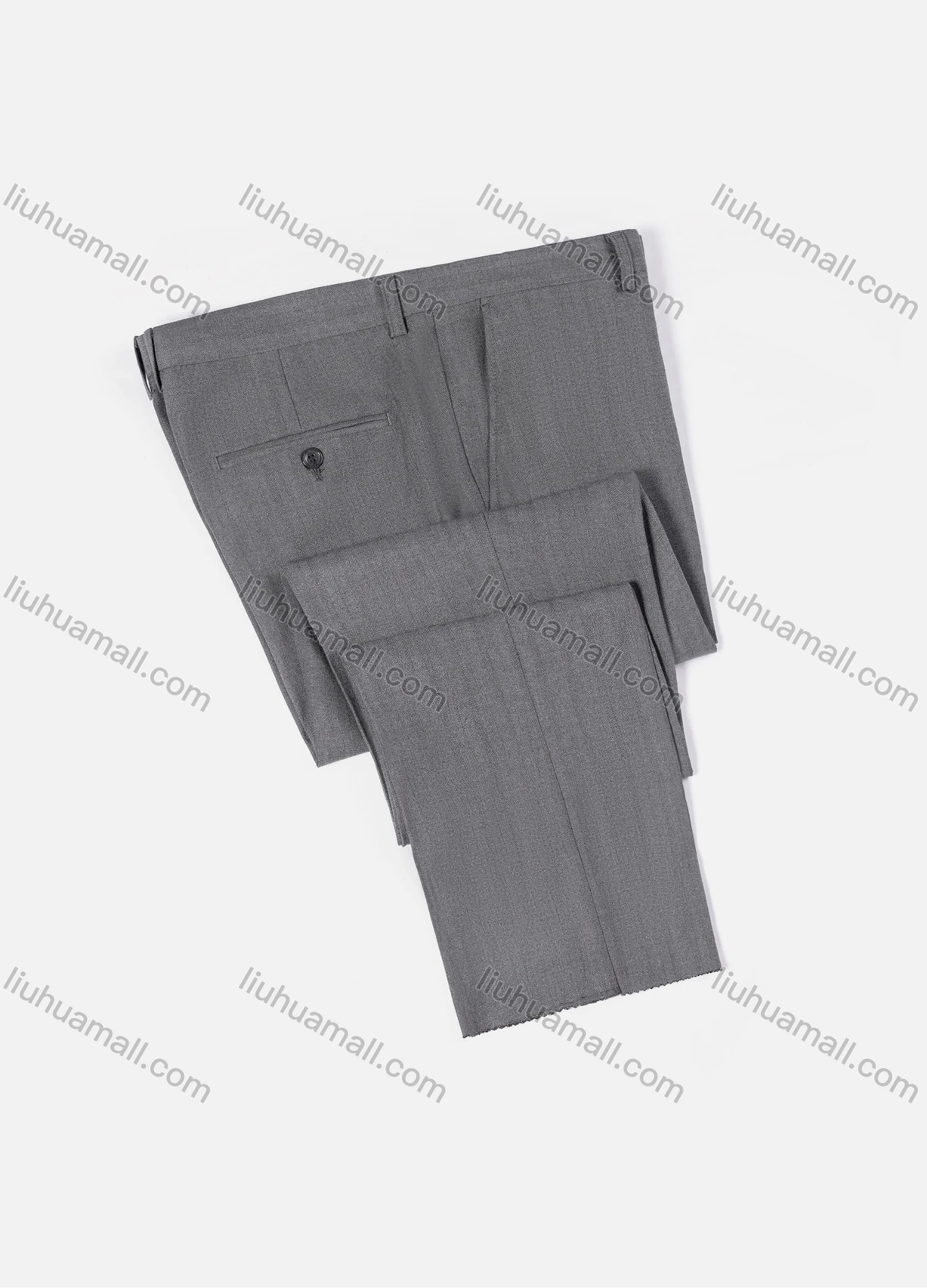 Wholesale Men's Formal Business Plain Ankle Length Straight Leg Suit Pants 722# - Liuhuamall