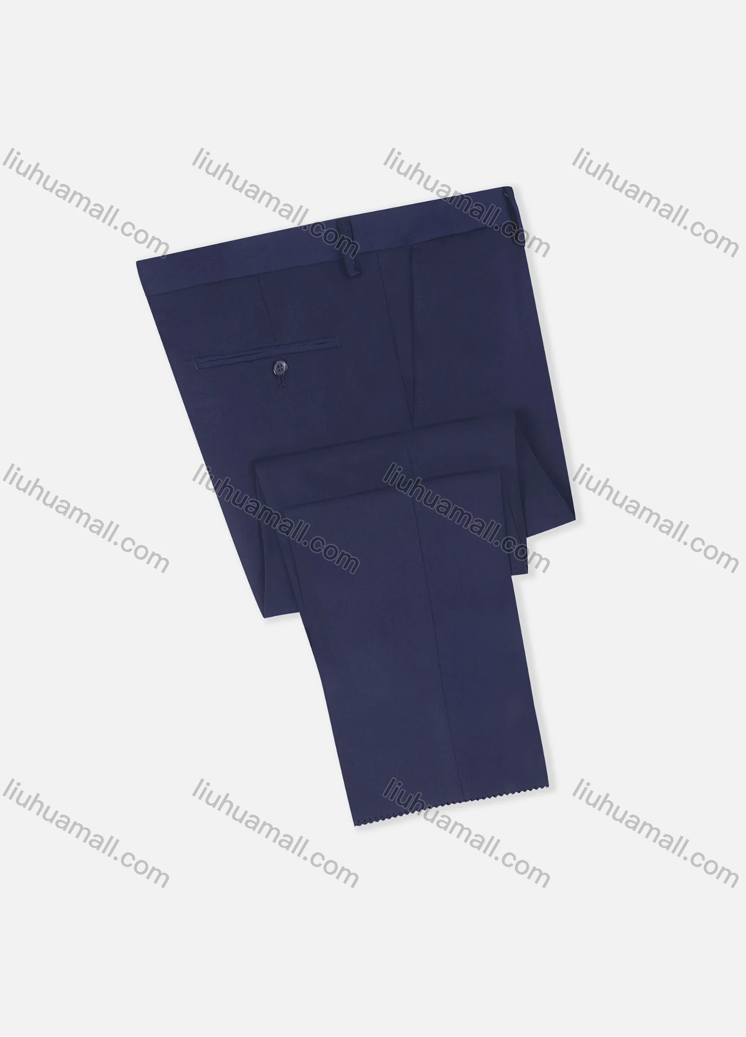 Wholesale Men's Formal Business Plain Ankle Length Straight Leg Suit Pants 721185# - Liuhuamall