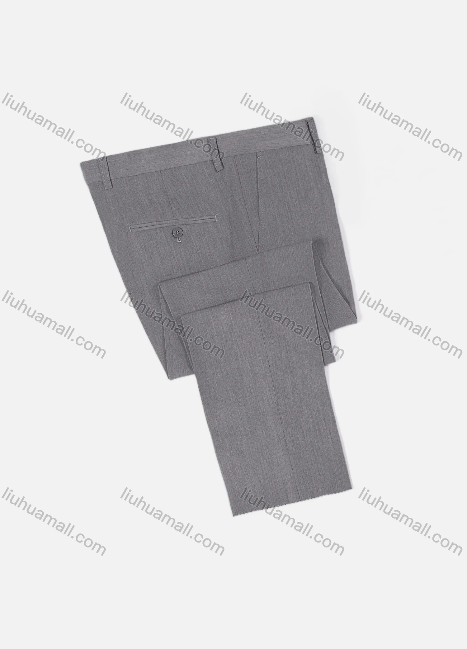 Wholesale Men's Formal Business Plain Ankle Length Straight Leg Suit Pants 721185# - Liuhuamall