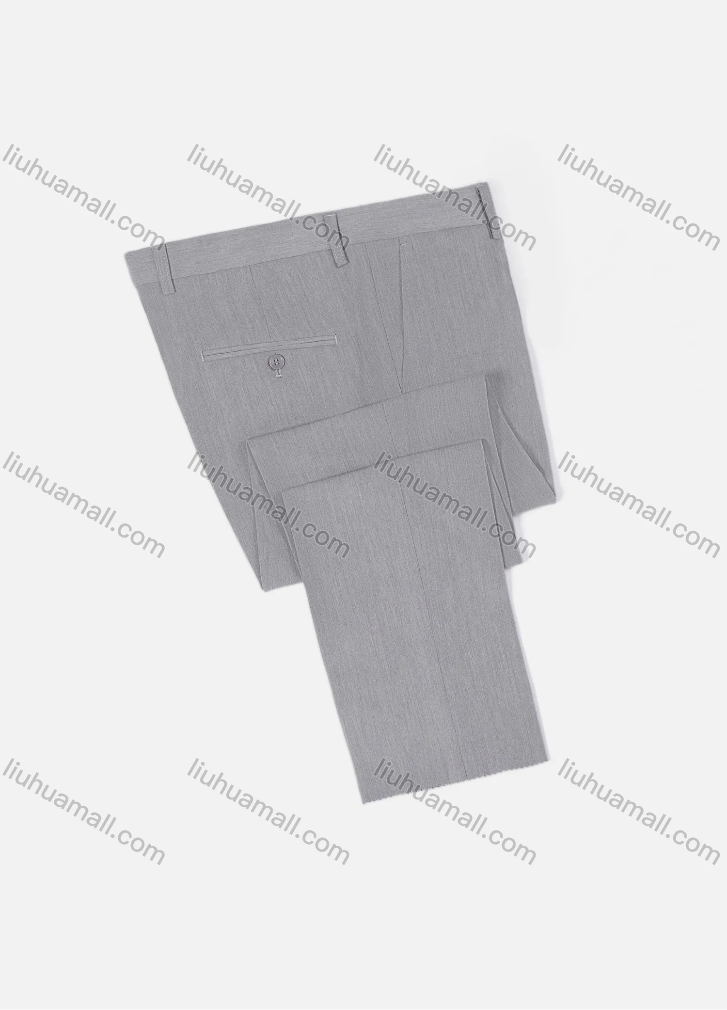 Wholesale Men's Formal Business Plain Ankle Length Straight Leg Suit Pants 721185# - Liuhuamall