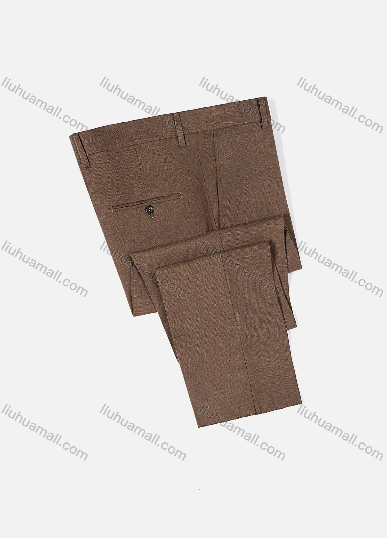 Wholesale Men's Formal Business Plain Ankle Length Straight Leg Suit Pants D2421# - Liuhuamall