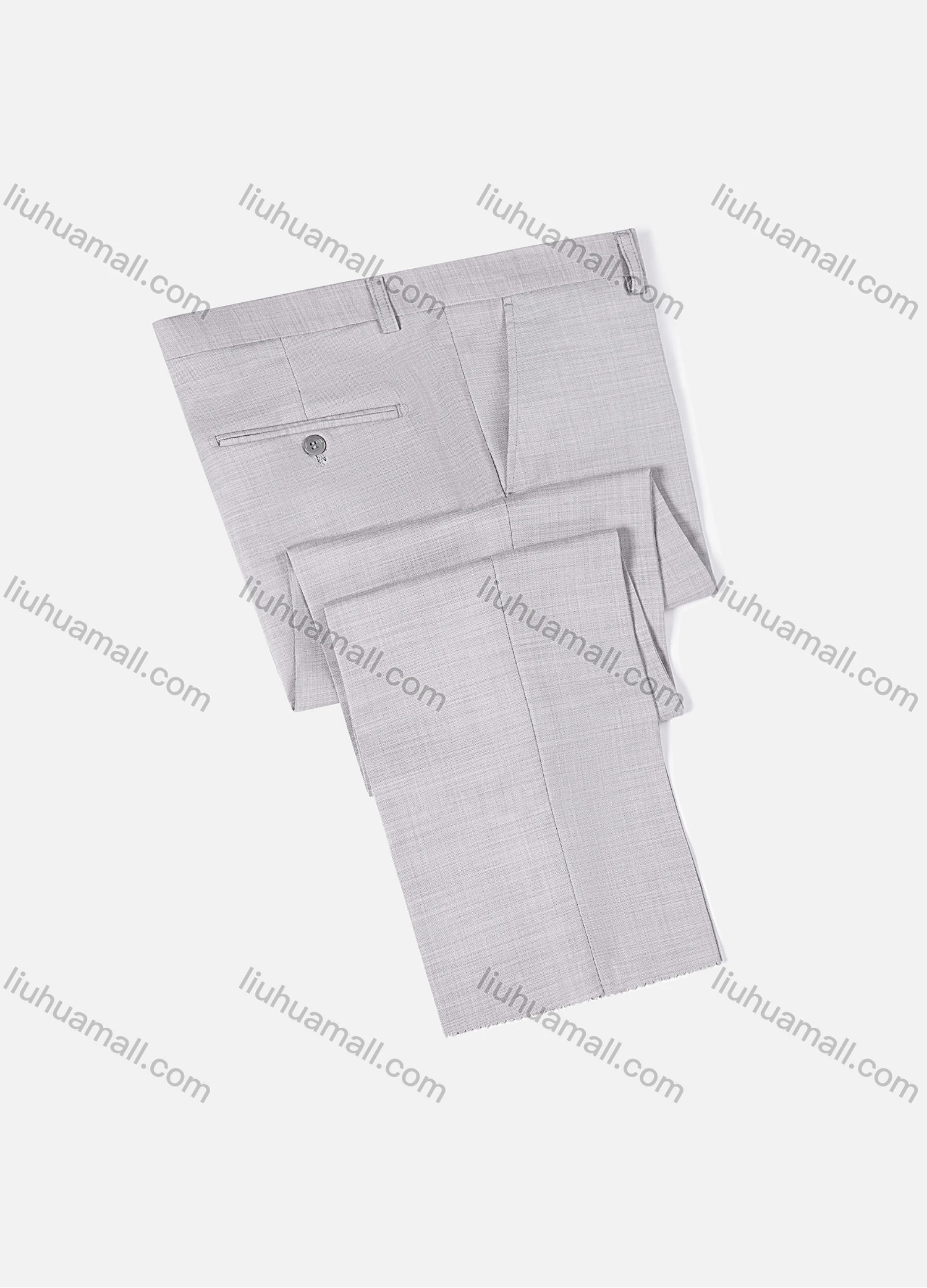 Wholesale Men's Formal Business Plain Ankle Length Straight Leg Suit Pants D2421# - Liuhuamall