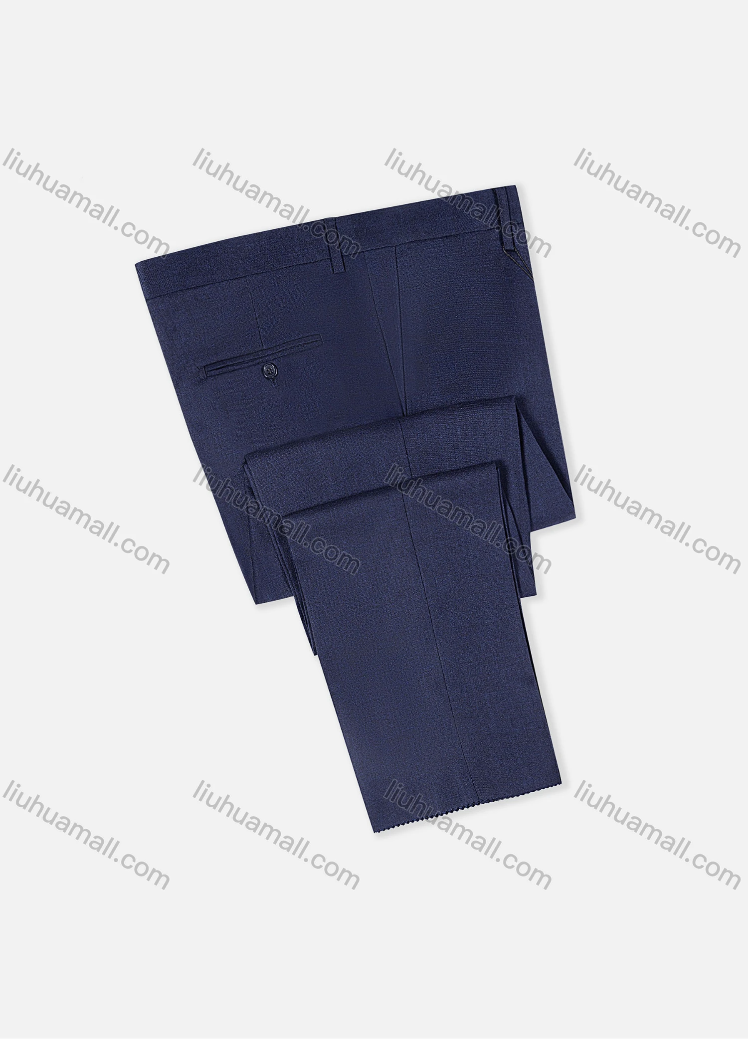 Wholesale Men's Formal Business Plain Ankle Length Straight Leg Suit Pants D2421# - Liuhuamall