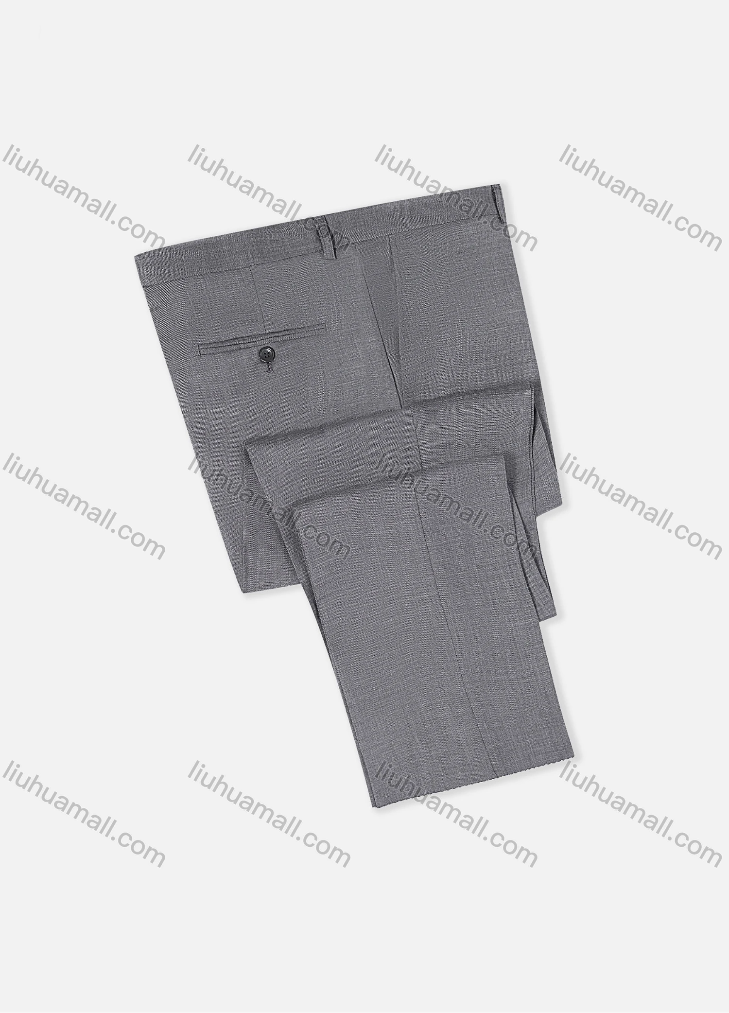 Wholesale Men's Formal Business Plain Ankle Length Straight Leg Suit Pants D2421# - Liuhuamall