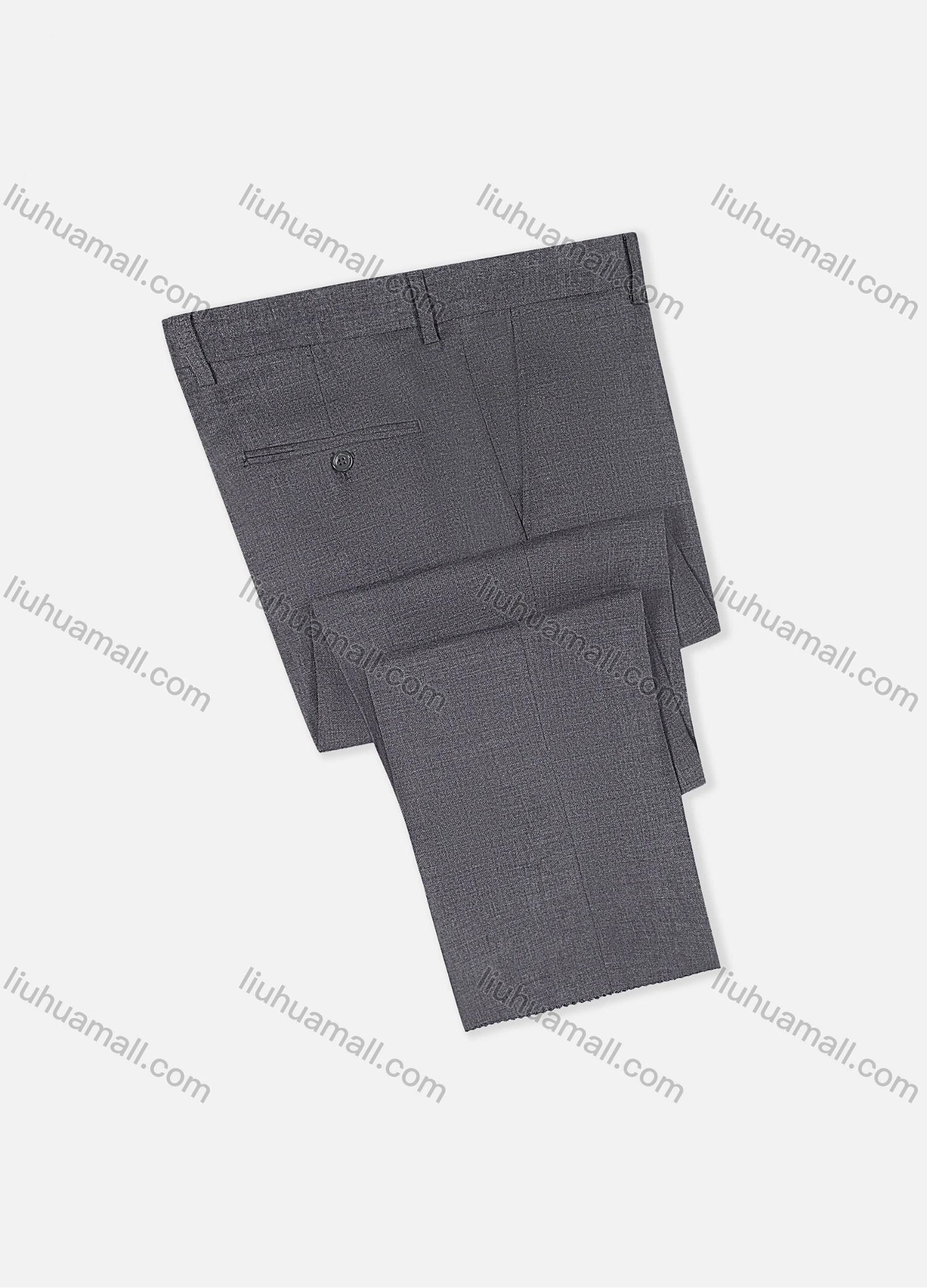 Wholesale Men's Formal Business Plain Ankle Length Straight Leg Suit Pants D2421# - Liuhuamall