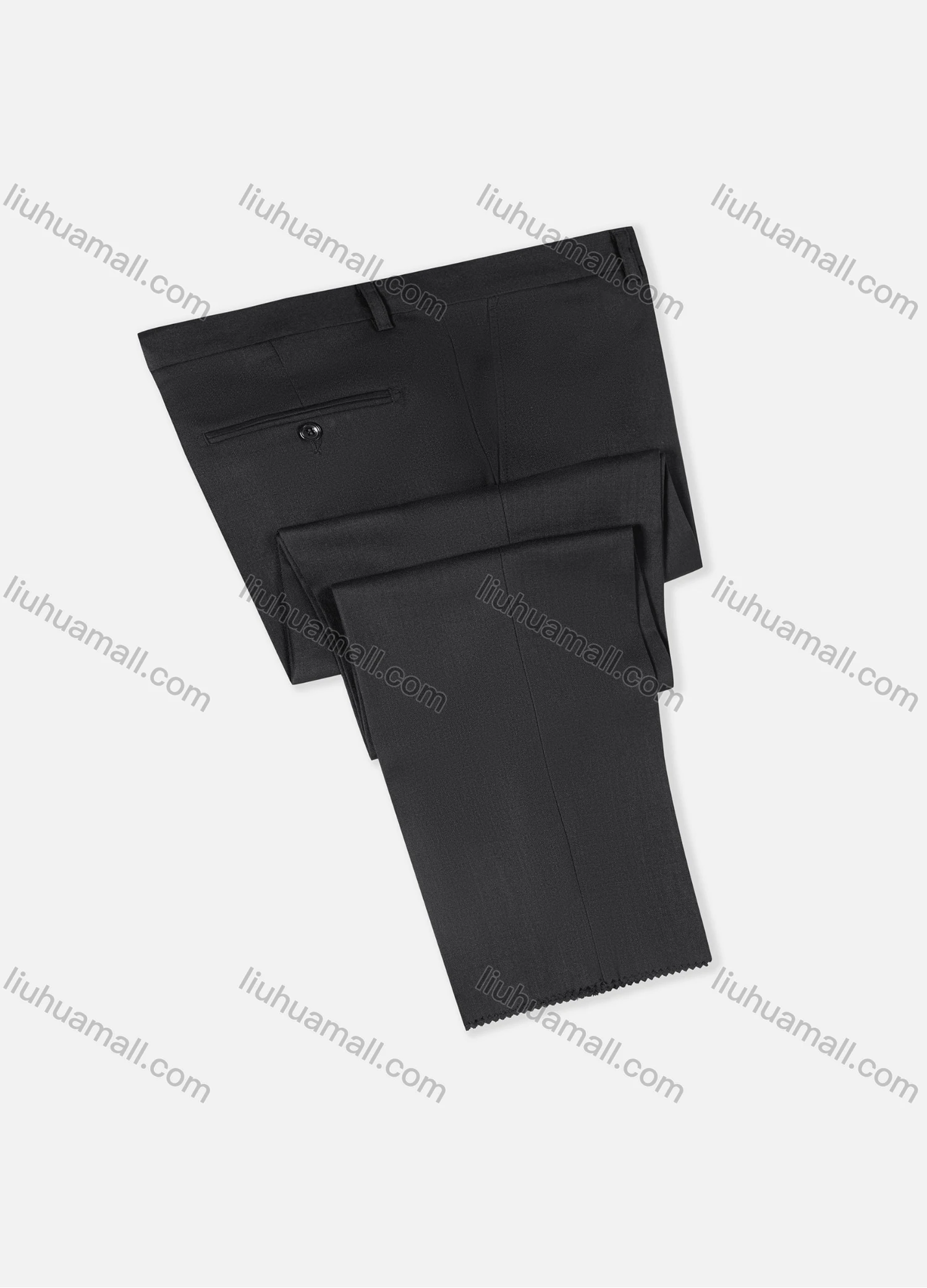 Wholesale Men's Formal Business Plain Ankle Length Straight Leg Suit Pants D2421# - Liuhuamall