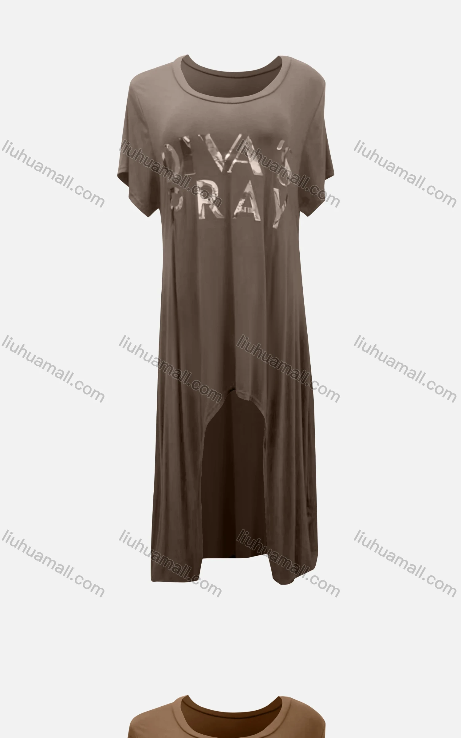 Wholesale Women's Sexy Crew Neck Short Sleeve Loose Fit Dress 8809# - Liuhuamall