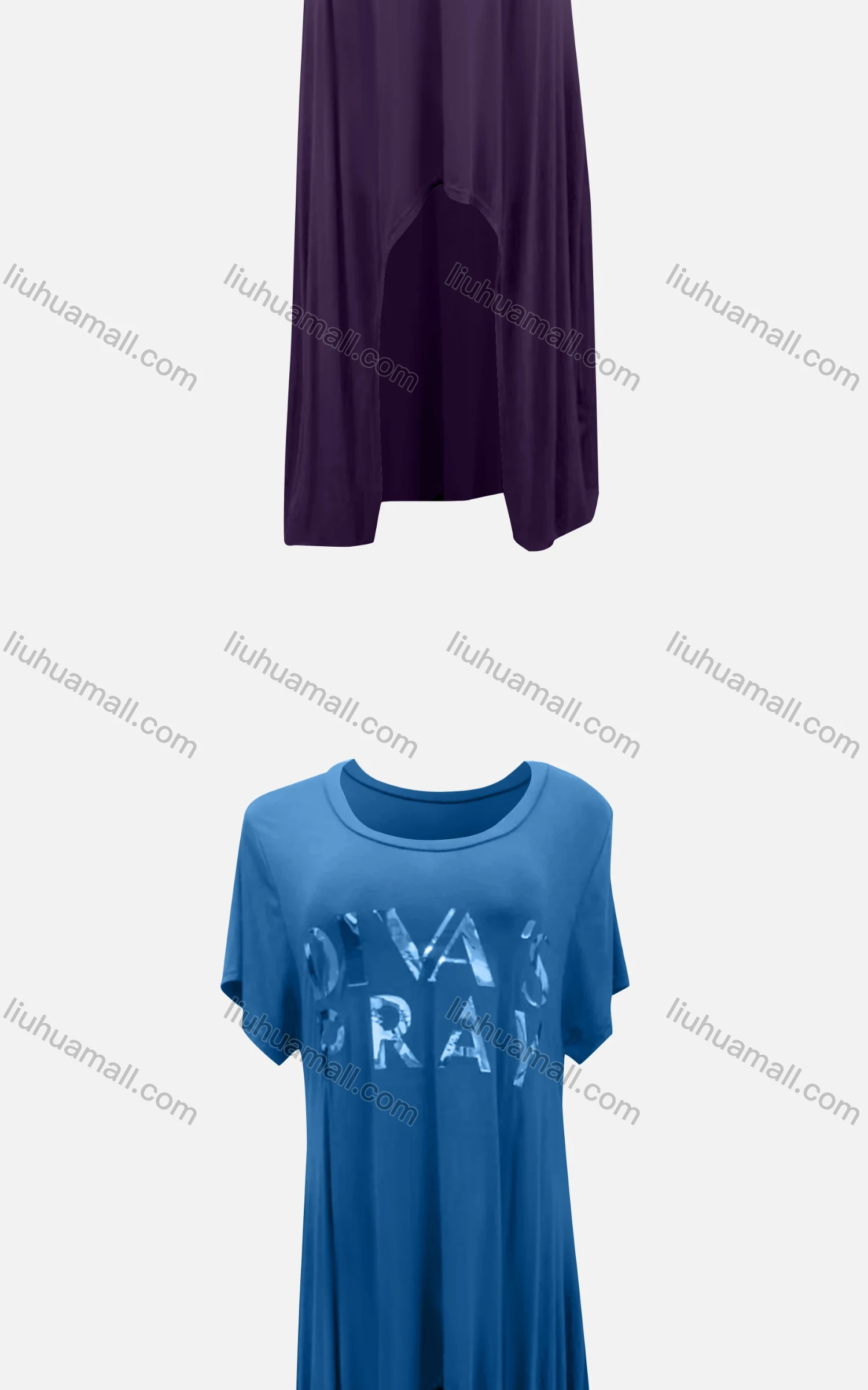 Wholesale Women's Sexy Crew Neck Short Sleeve Loose Fit Dress 8809# - Liuhuamall