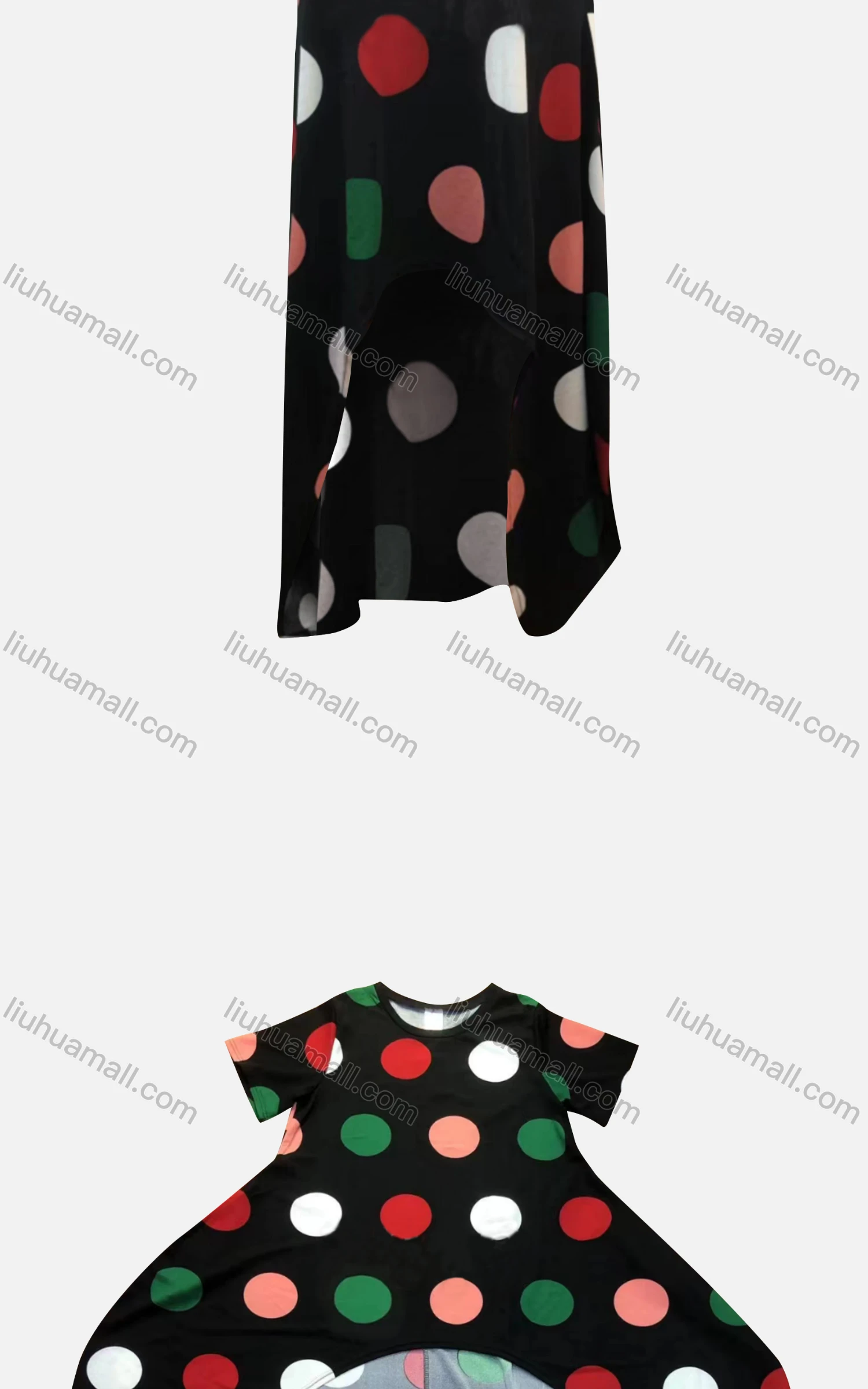 Wholesale Women's Casual Crew Neck Short Sleeve Straight Hem Loose Fit Dress 8819# - Liuhuamall